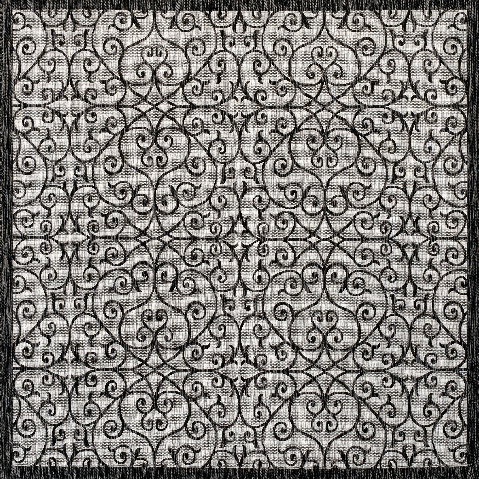 Madrid Vintage Textured Weave Indoor/Outdoor Square Area Rug