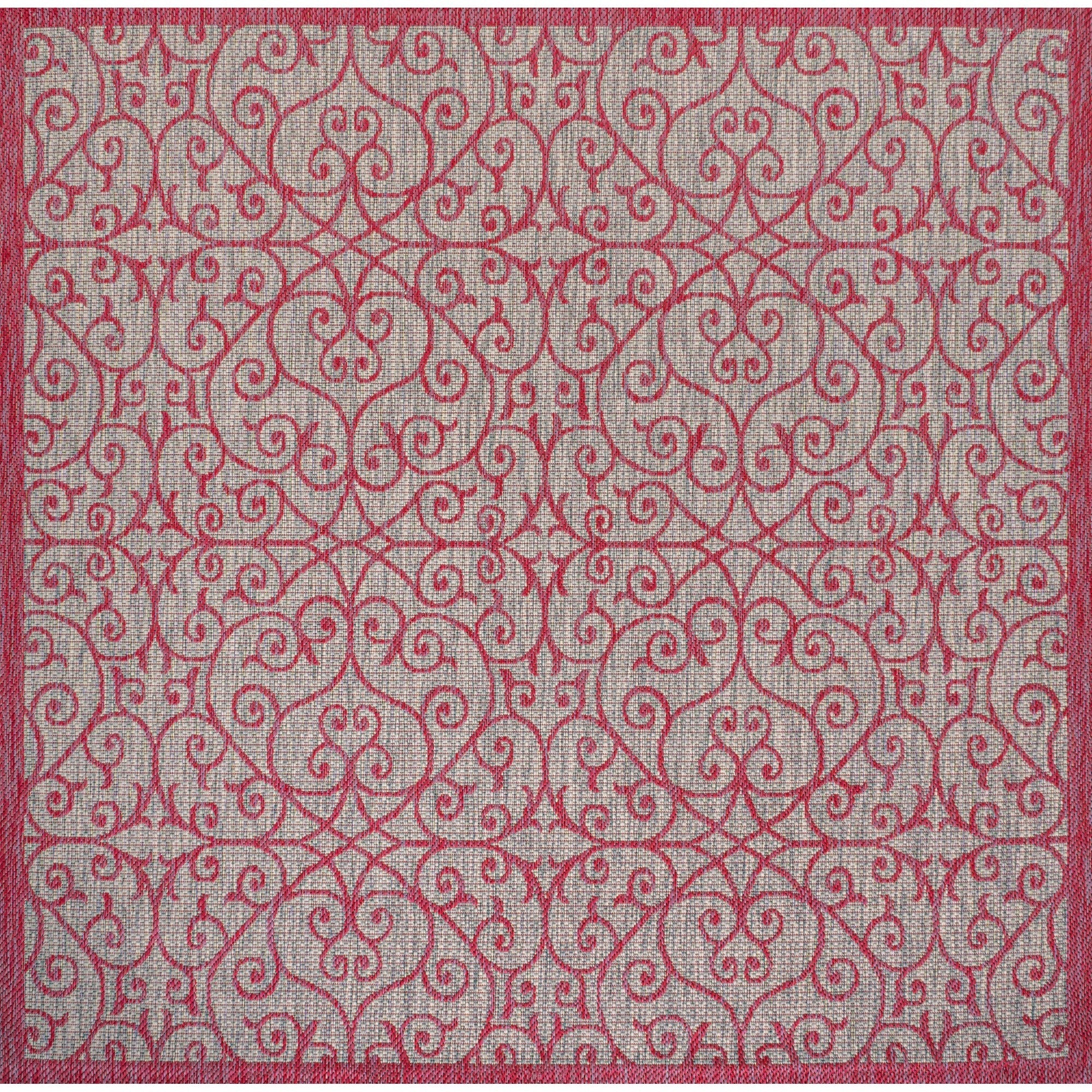 Madrid Vintage Textured Weave Indoor/Outdoor Square Area Rug