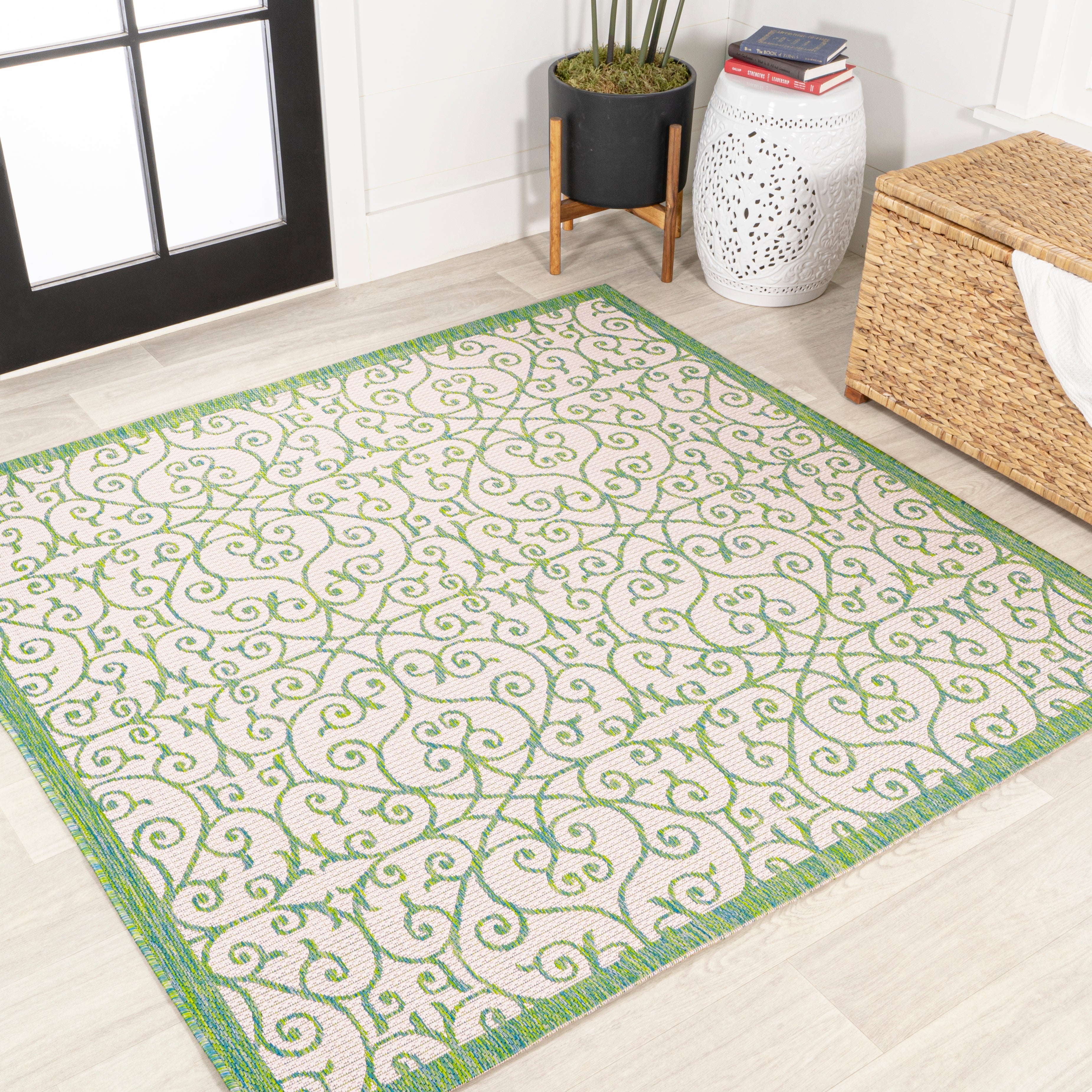 Madrid Vintage Textured Weave Indoor/Outdoor Square Area Rug