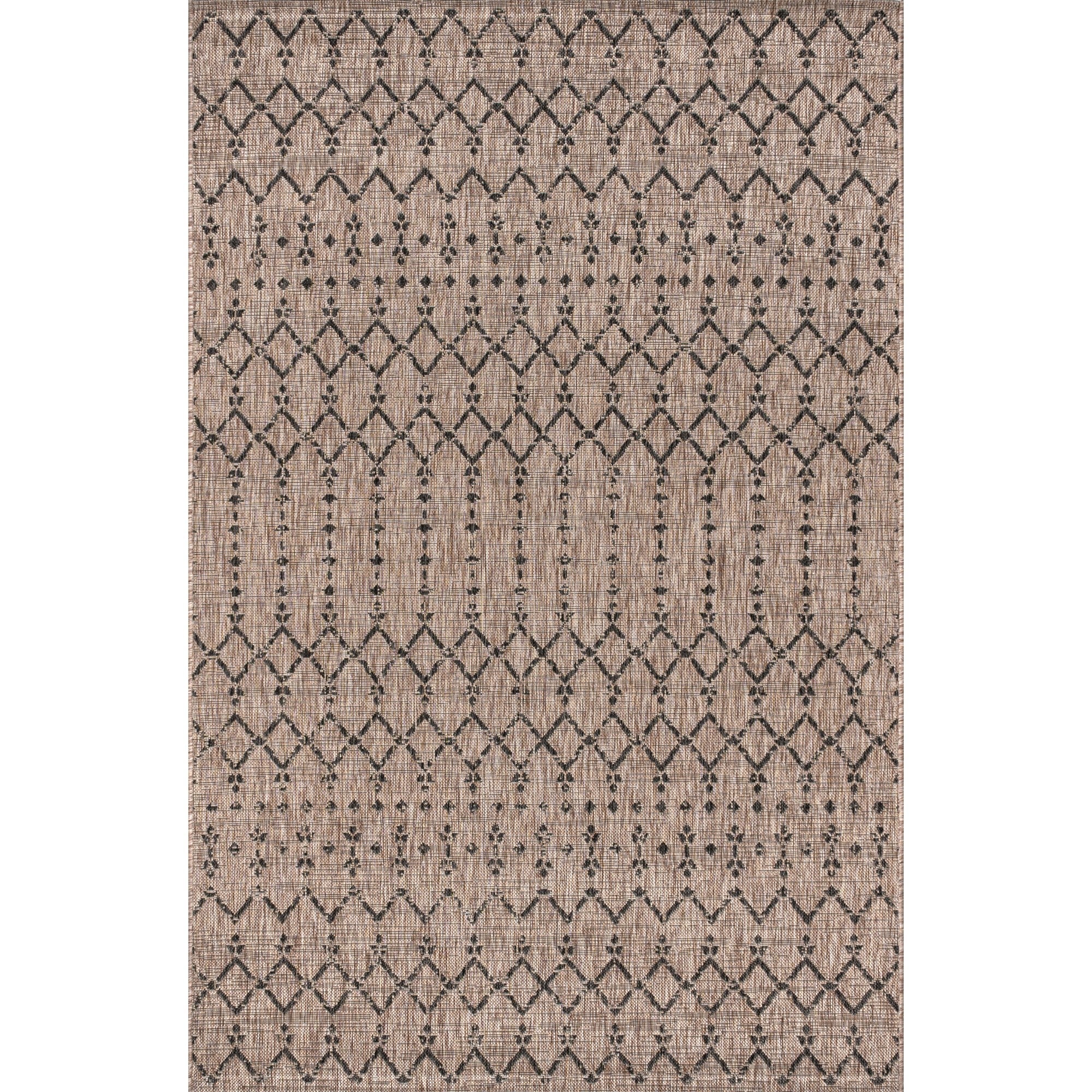 Ourika Moroccan Geometric Textured Weave Indoor/Outdoor Area Rug