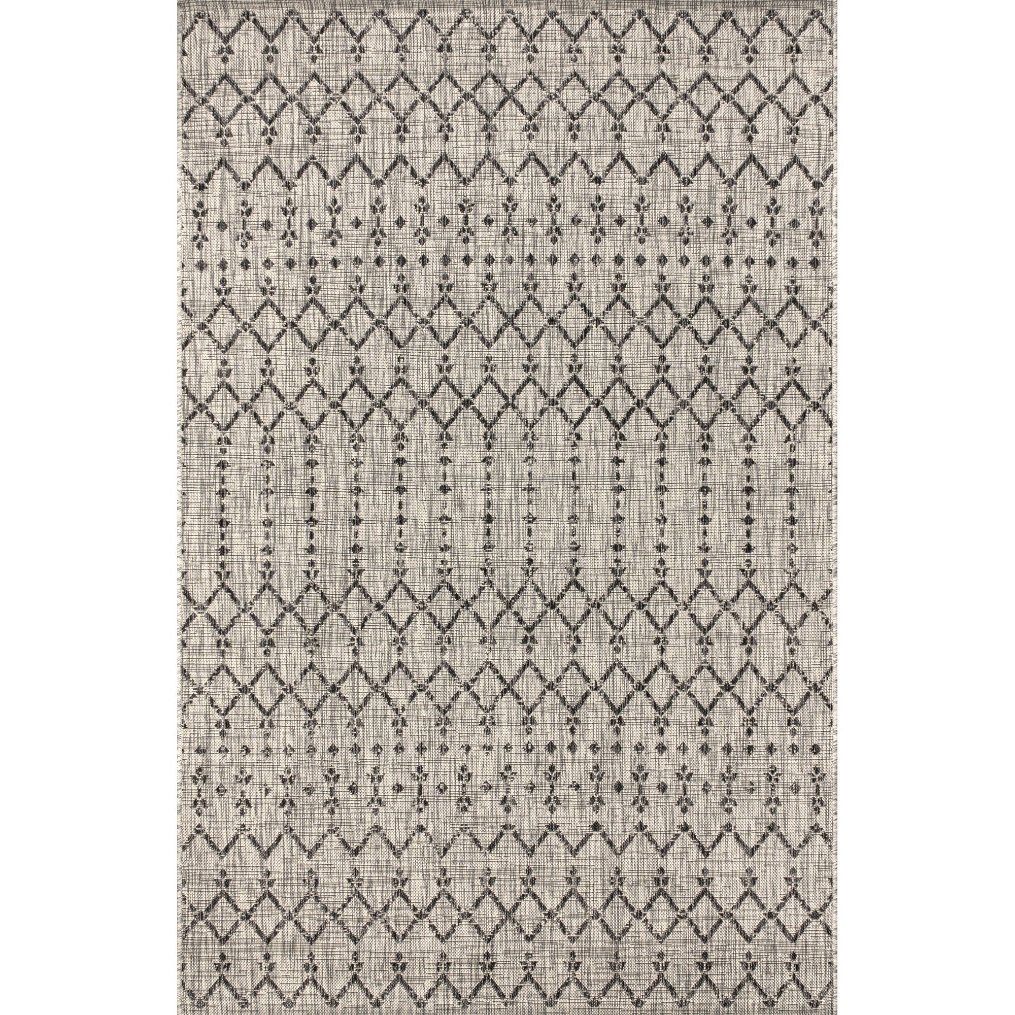 Ourika Moroccan Geometric Textured Weave Indoor/Outdoor Area Rug