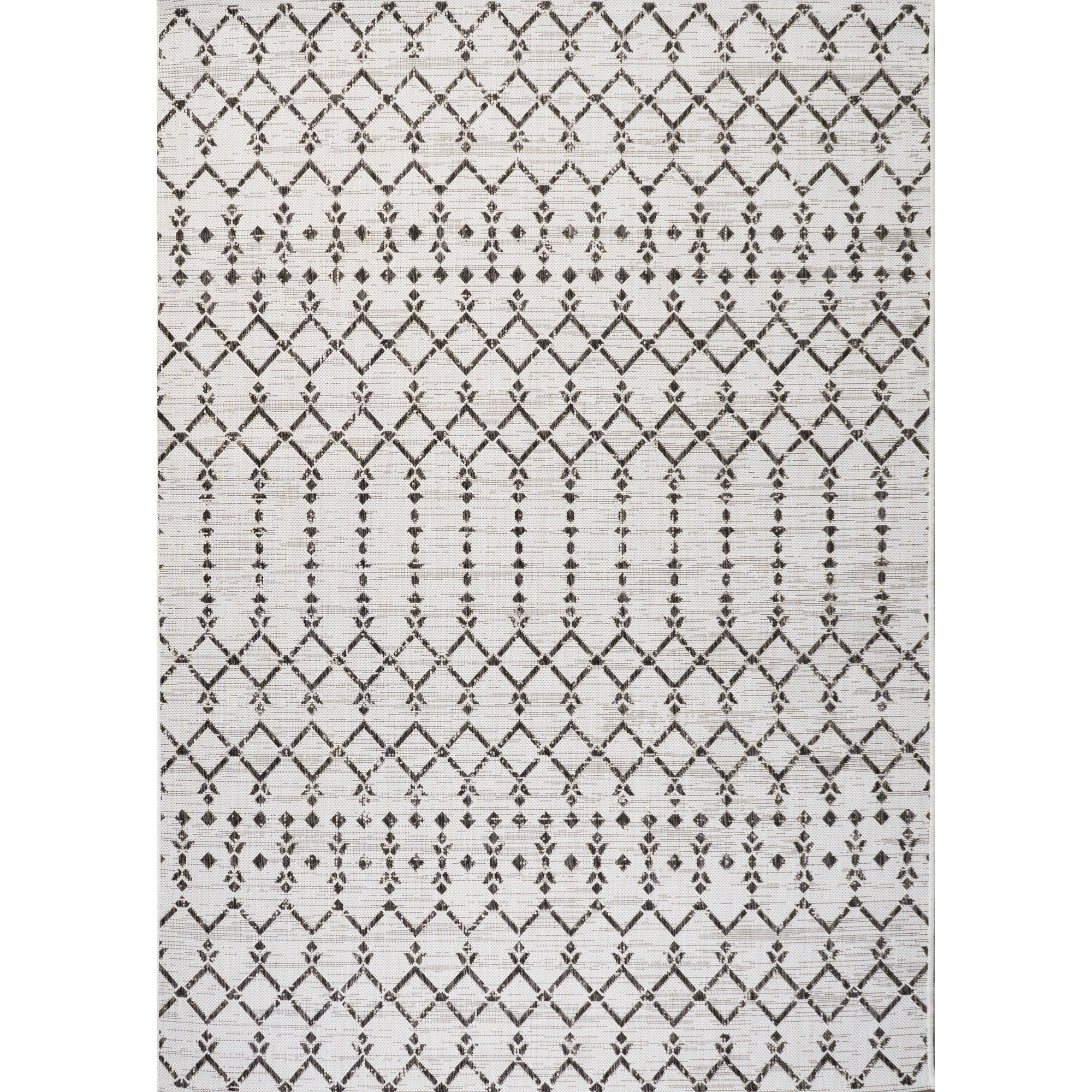 Ourika Moroccan Geometric Textured Weave Indoor/Outdoor Area Rug