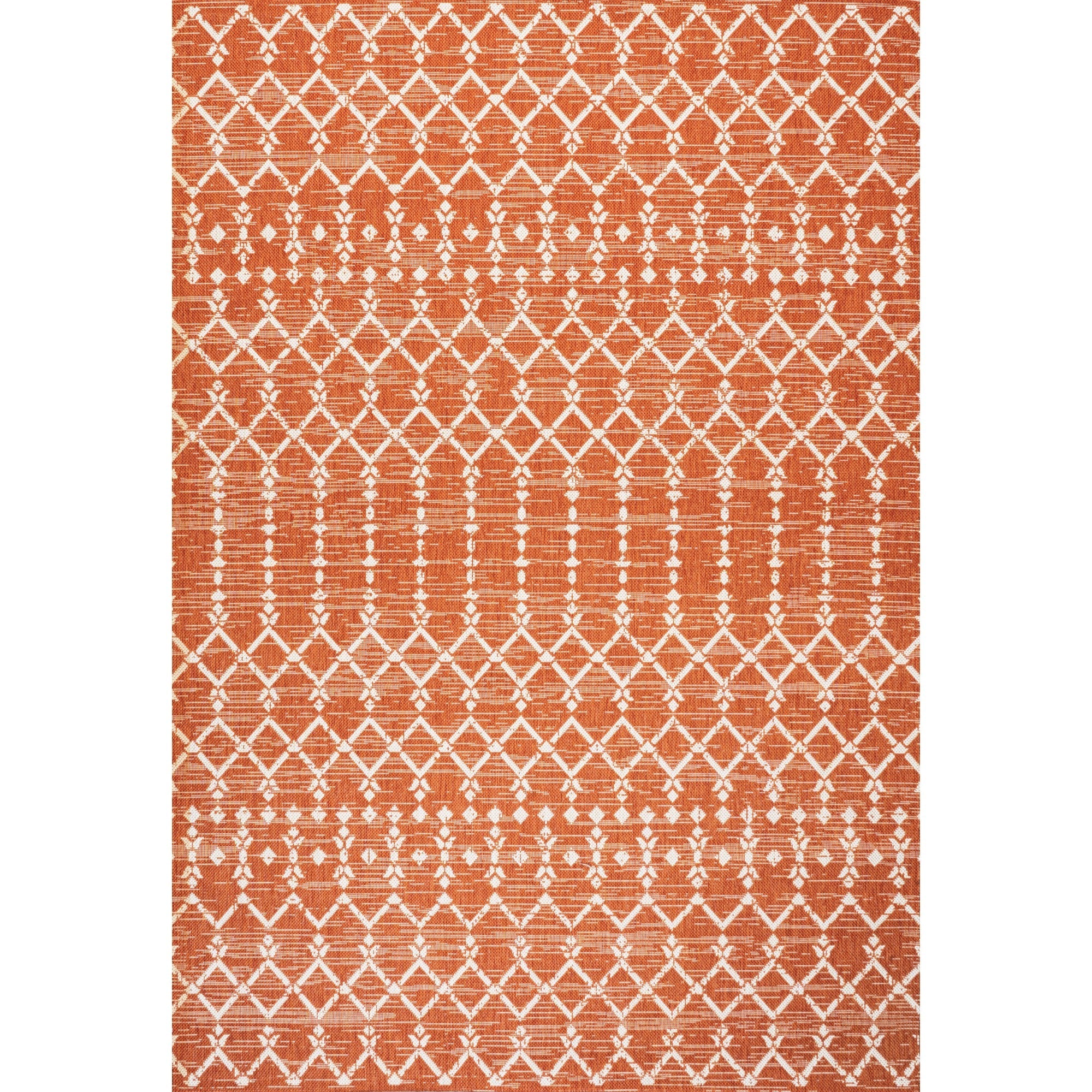 Ourika Moroccan Geometric Textured Weave Indoor/Outdoor Area Rug