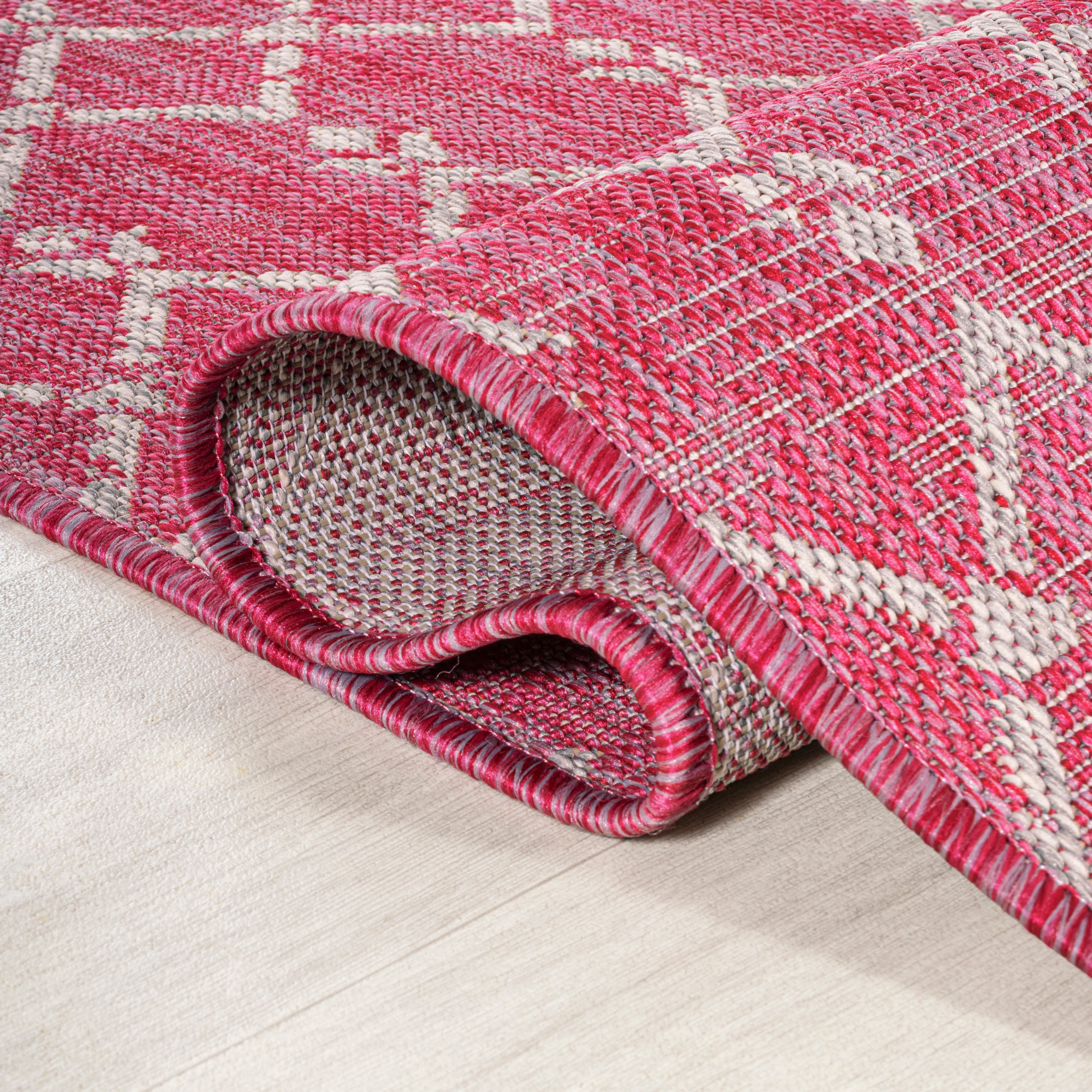 Ourika Moroccan Geometric Textured Weave Indoor/Outdoor Area Rug