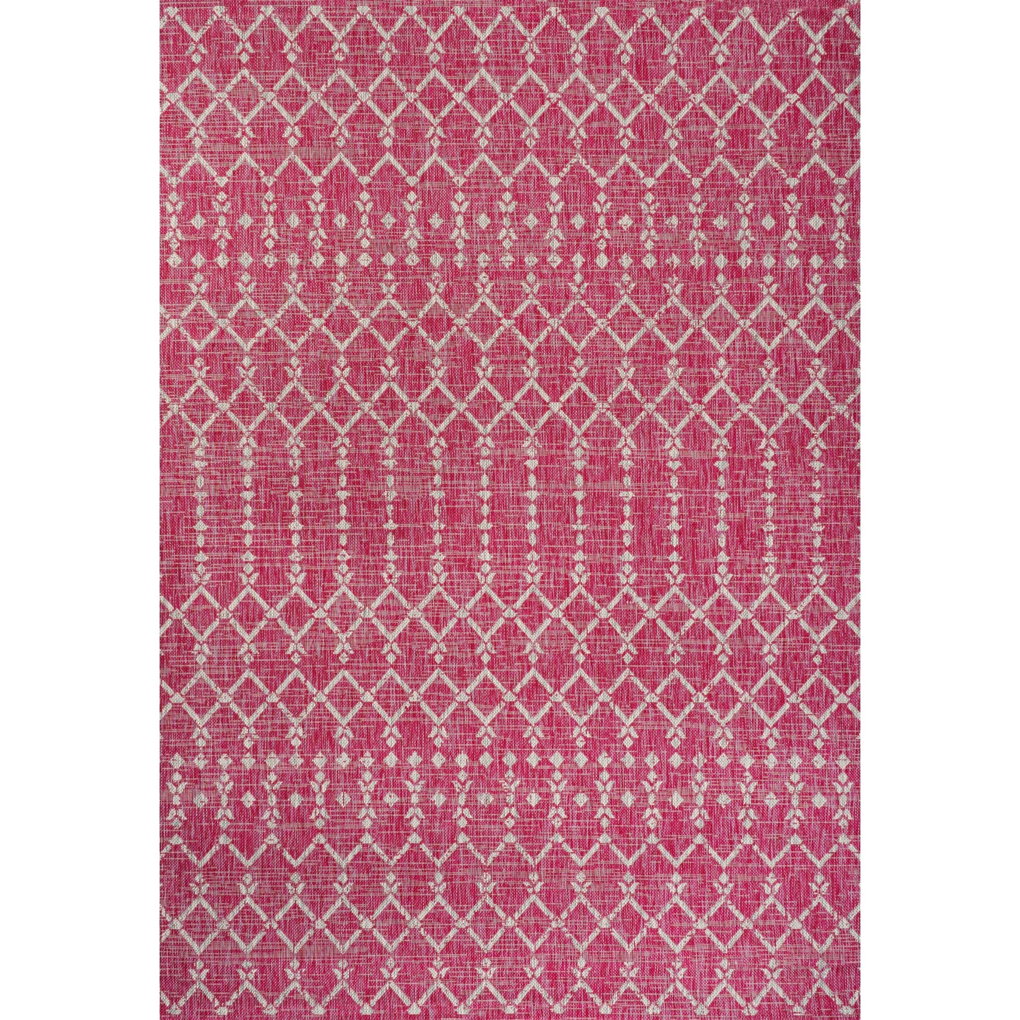 Ourika Moroccan Geometric Textured Weave Indoor/Outdoor Area Rug