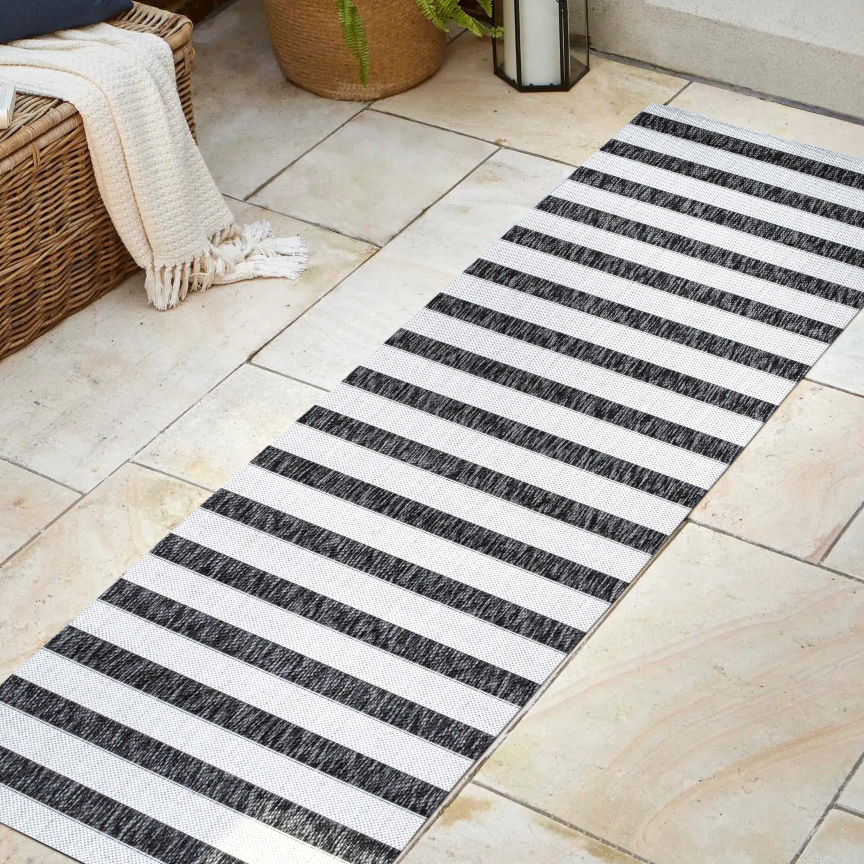 Aveiro Wide Stripe Indoor/Outdoor Runner Rug