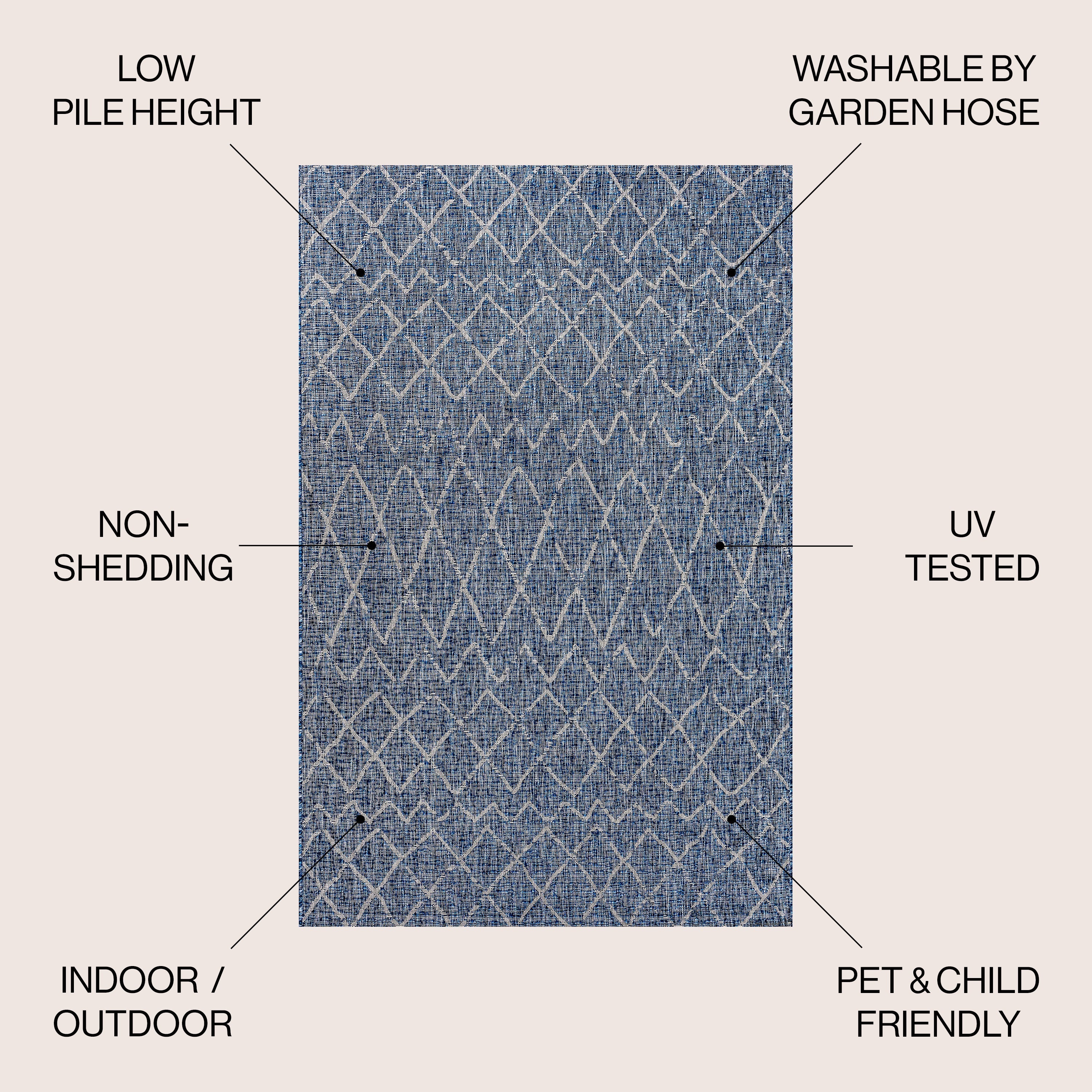 Madaba Moroccan Trellis Indoor/Outdoor Area Rug