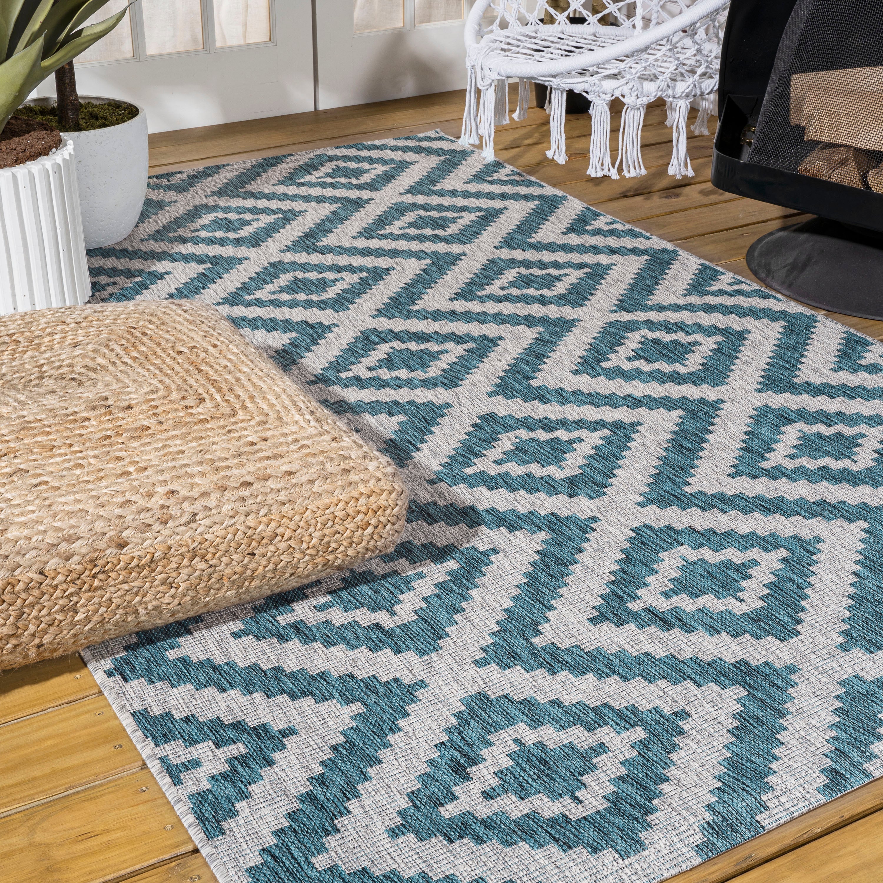 Sintra Diamond Tribal Indoor/Outdoor Area Rug