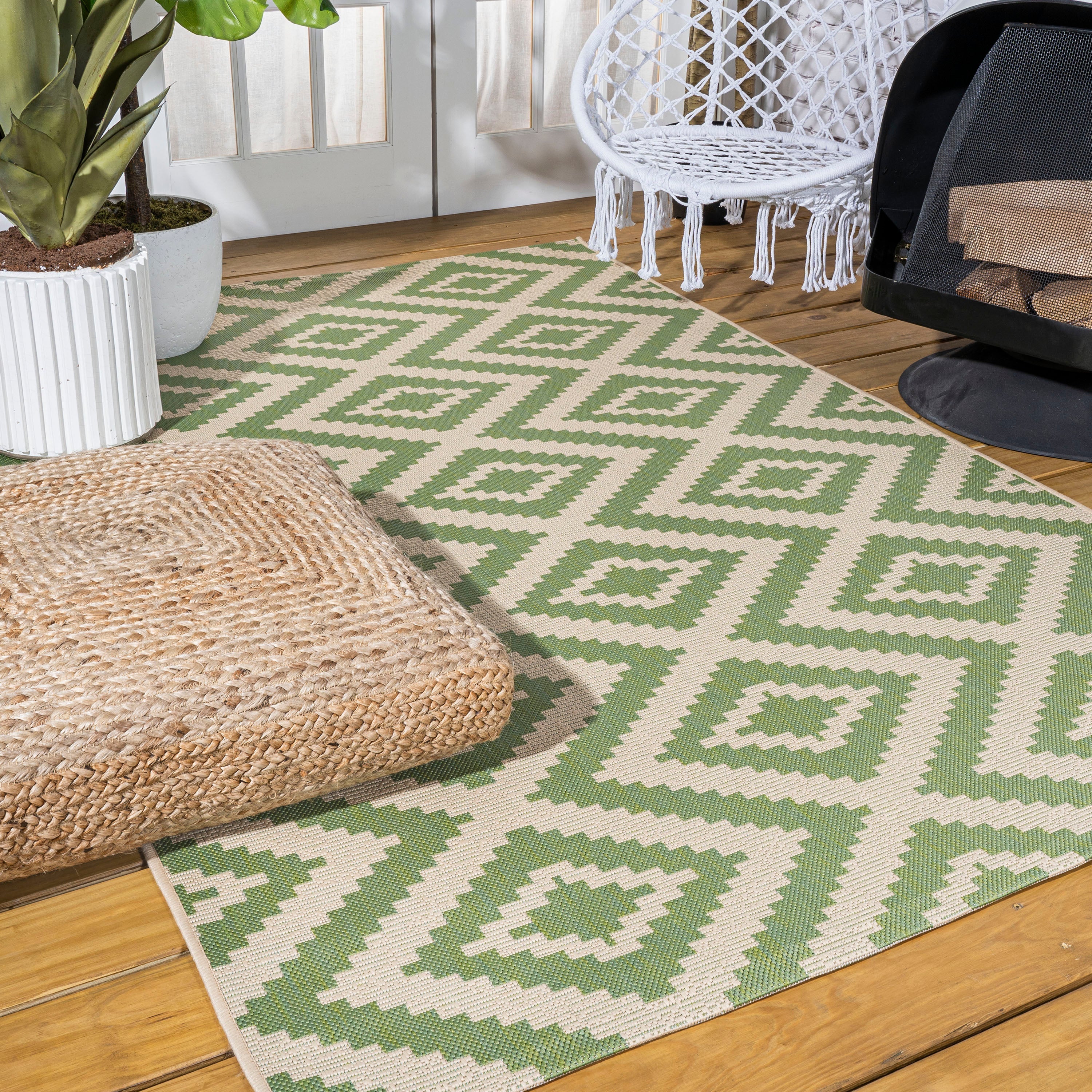 Sintra Diamond Tribal Indoor/Outdoor Area Rug