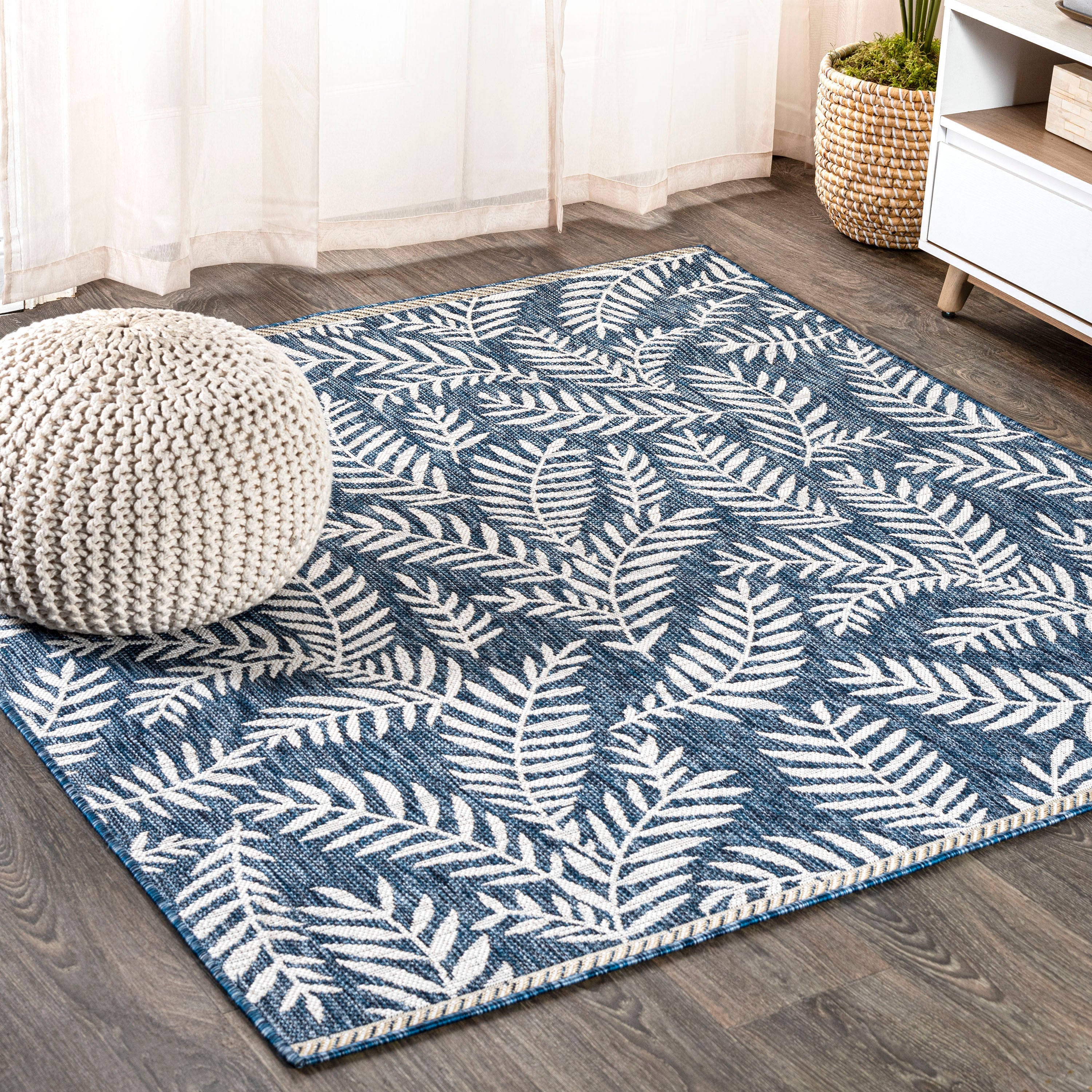 Nevis Palm Indoor/Outdoor Square Area Rug