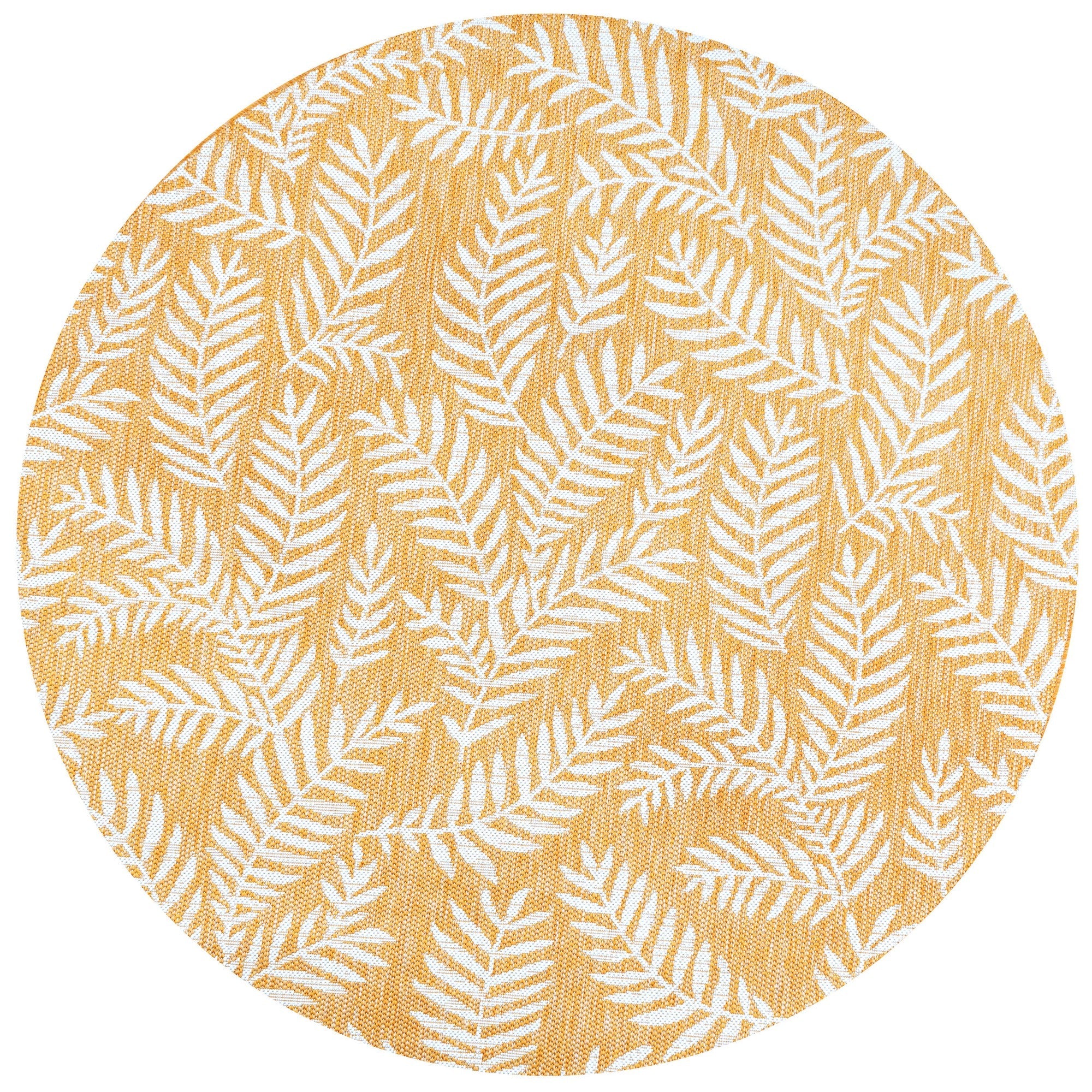 Nevis Palm Frond Indoor/Outdoor Round Area Rug