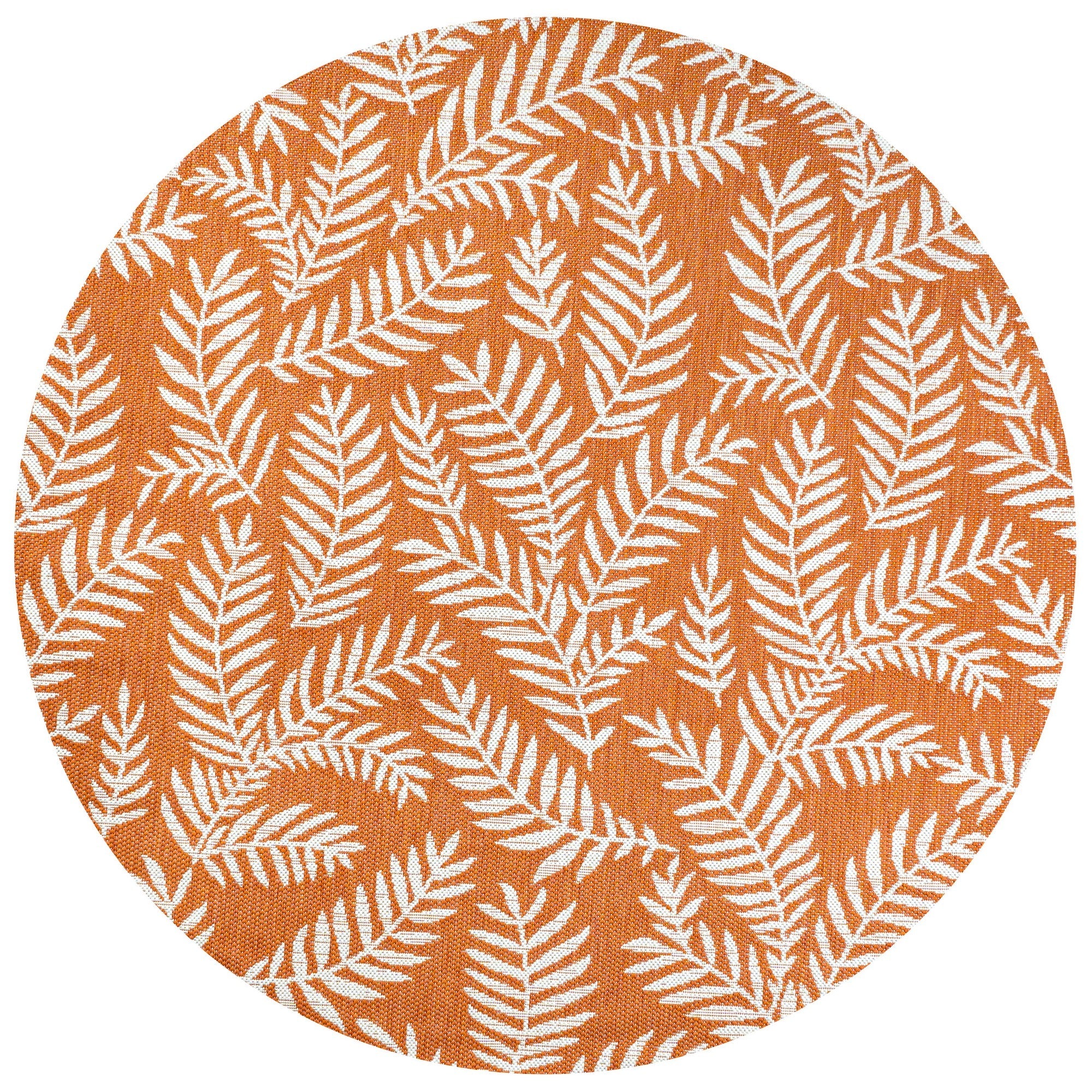 Nevis Palm Frond Indoor/Outdoor Round Area Rug