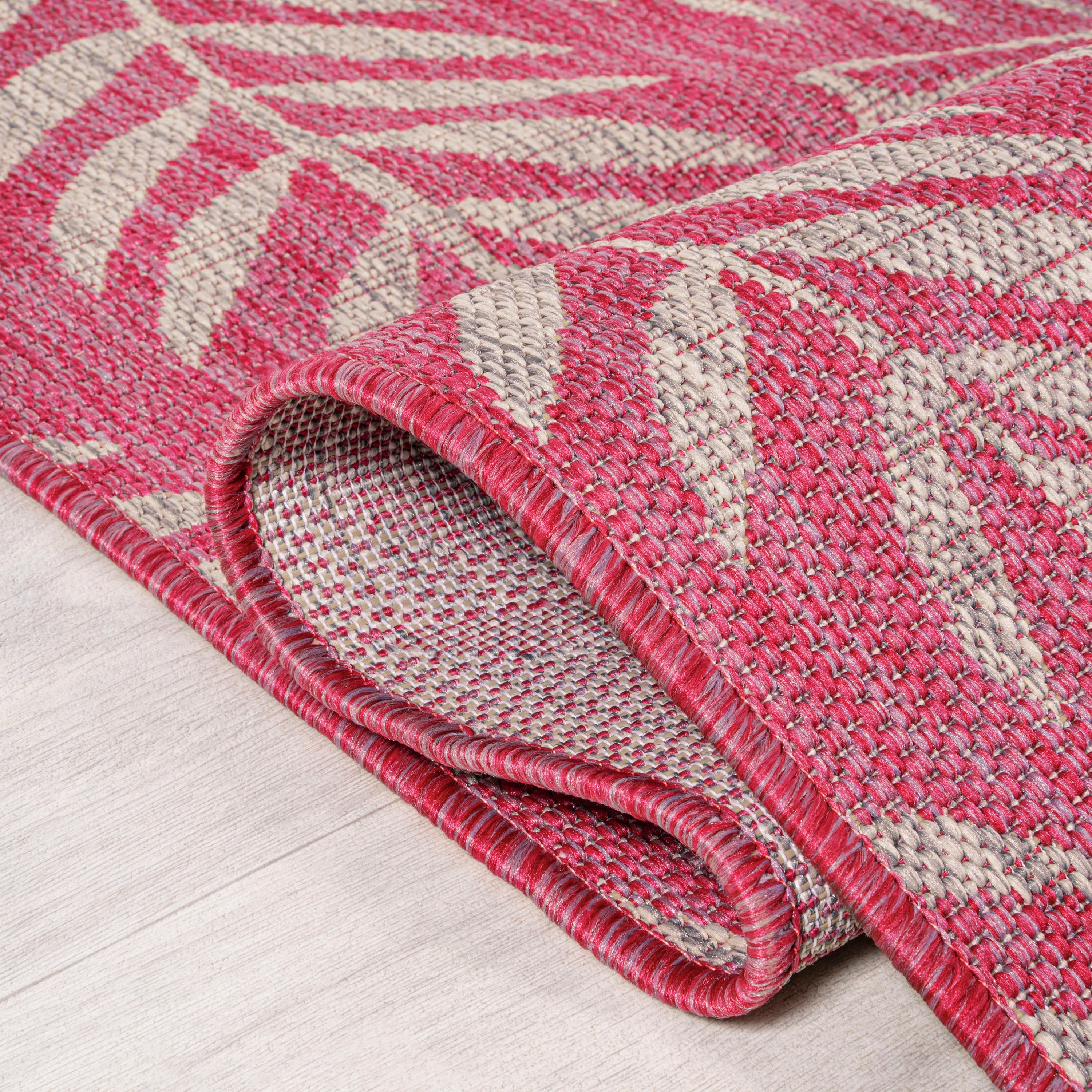 Nevis Palm Frond Indoor/Outdoor Round Area Rug