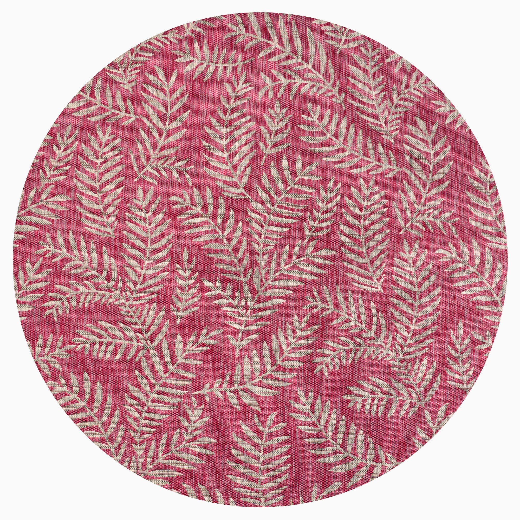 Nevis Palm Frond Indoor/Outdoor Round Area Rug