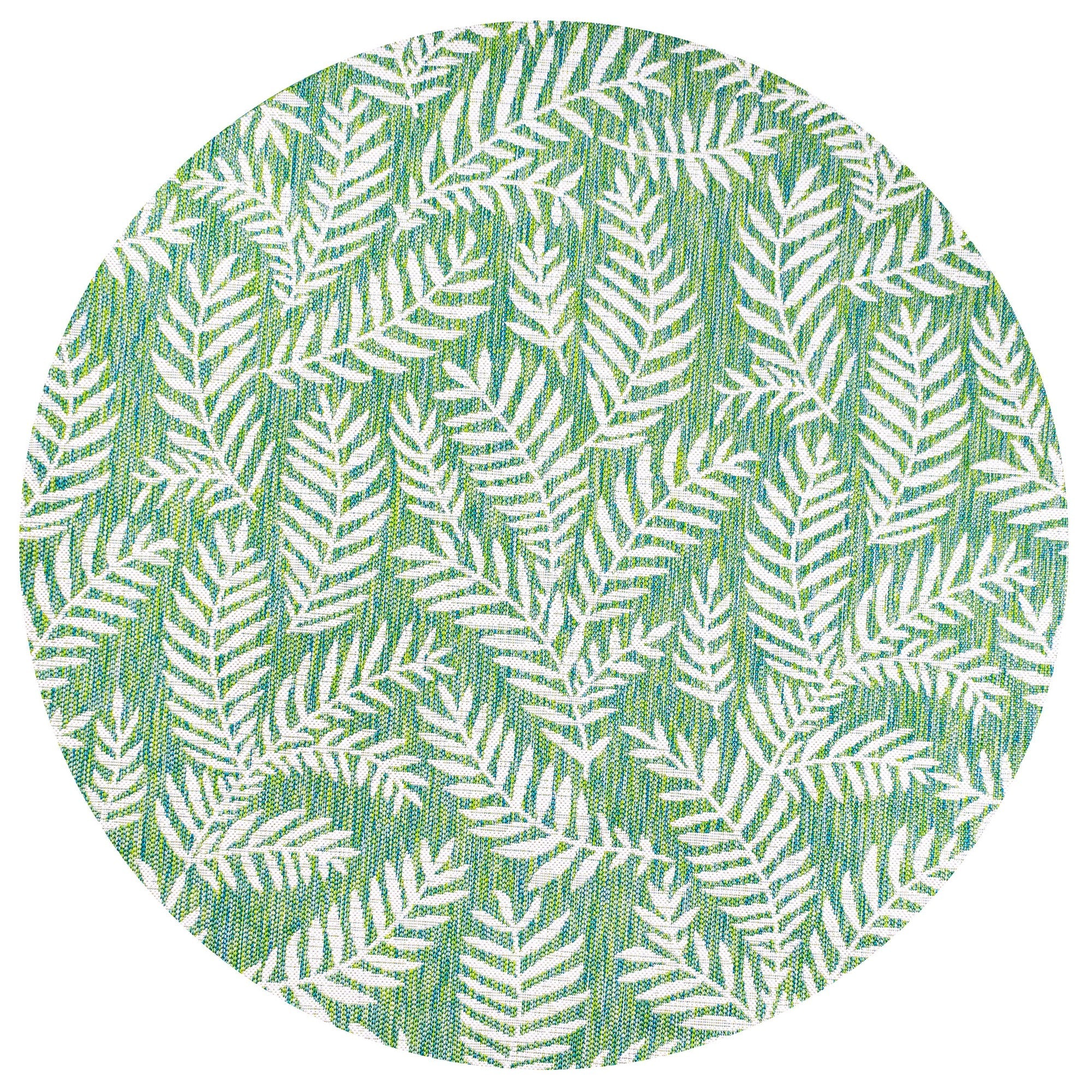 Nevis Palm Frond Indoor/Outdoor Round Area Rug