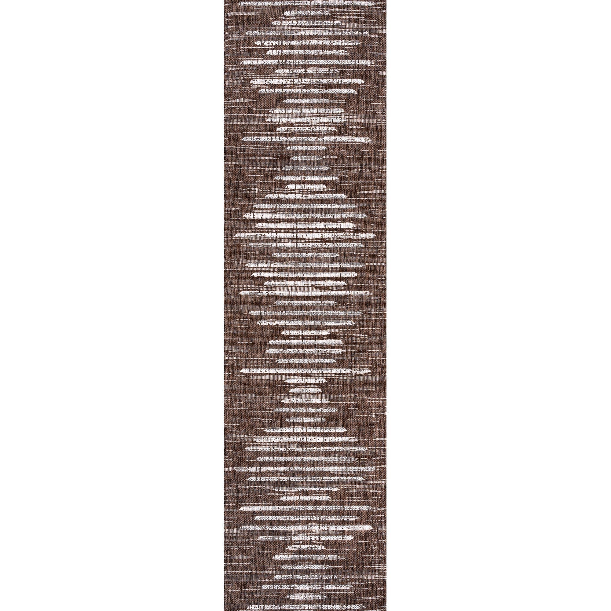 Zolak Berber Stripe Geometric Indoor/Outdoor Runner Rug