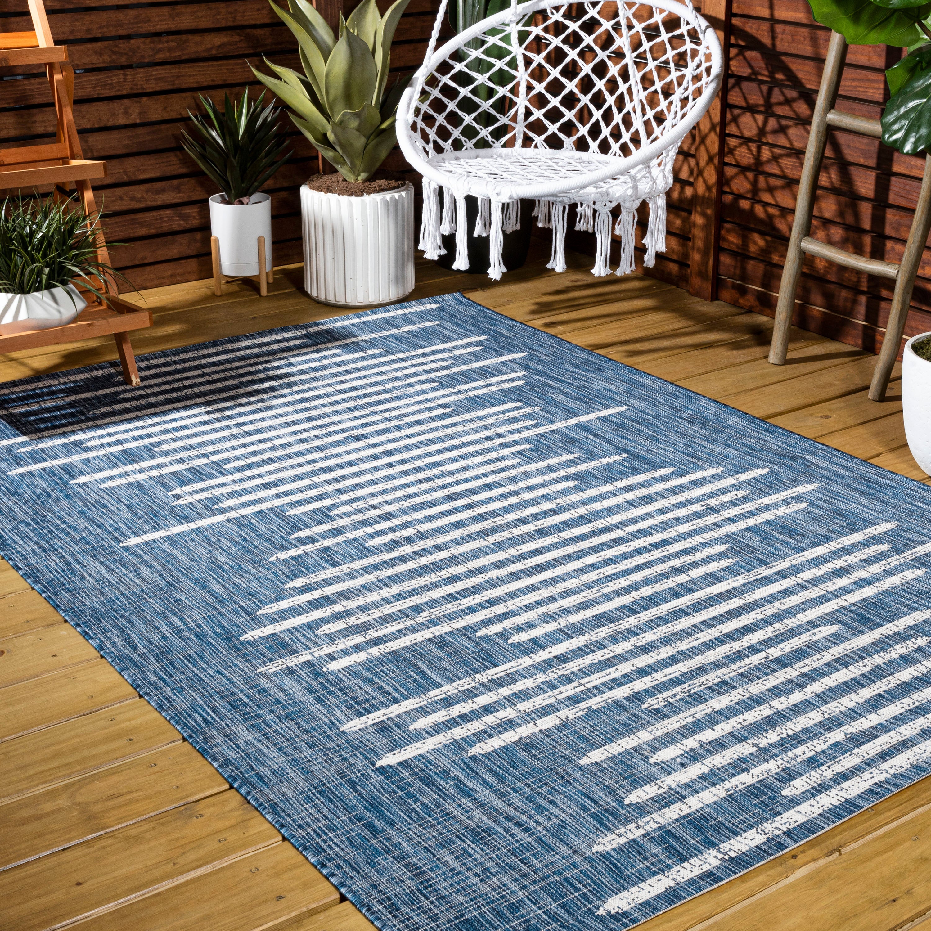 Zolak Berber Stripe Geometric Indoor/Outdoor Area Rug