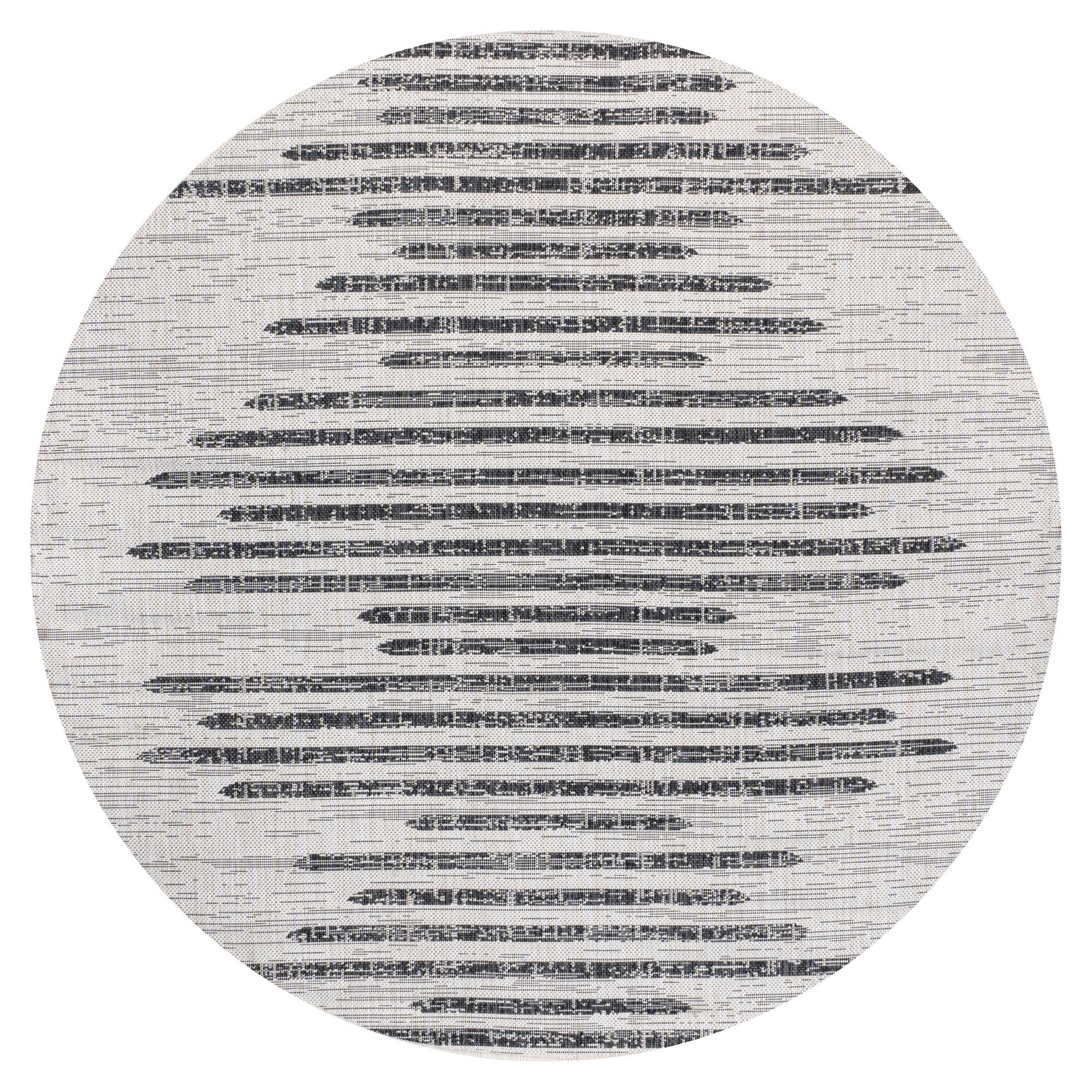 Zolak Berber Stripe Geometric Indoor/Outdoor Round Area Rug