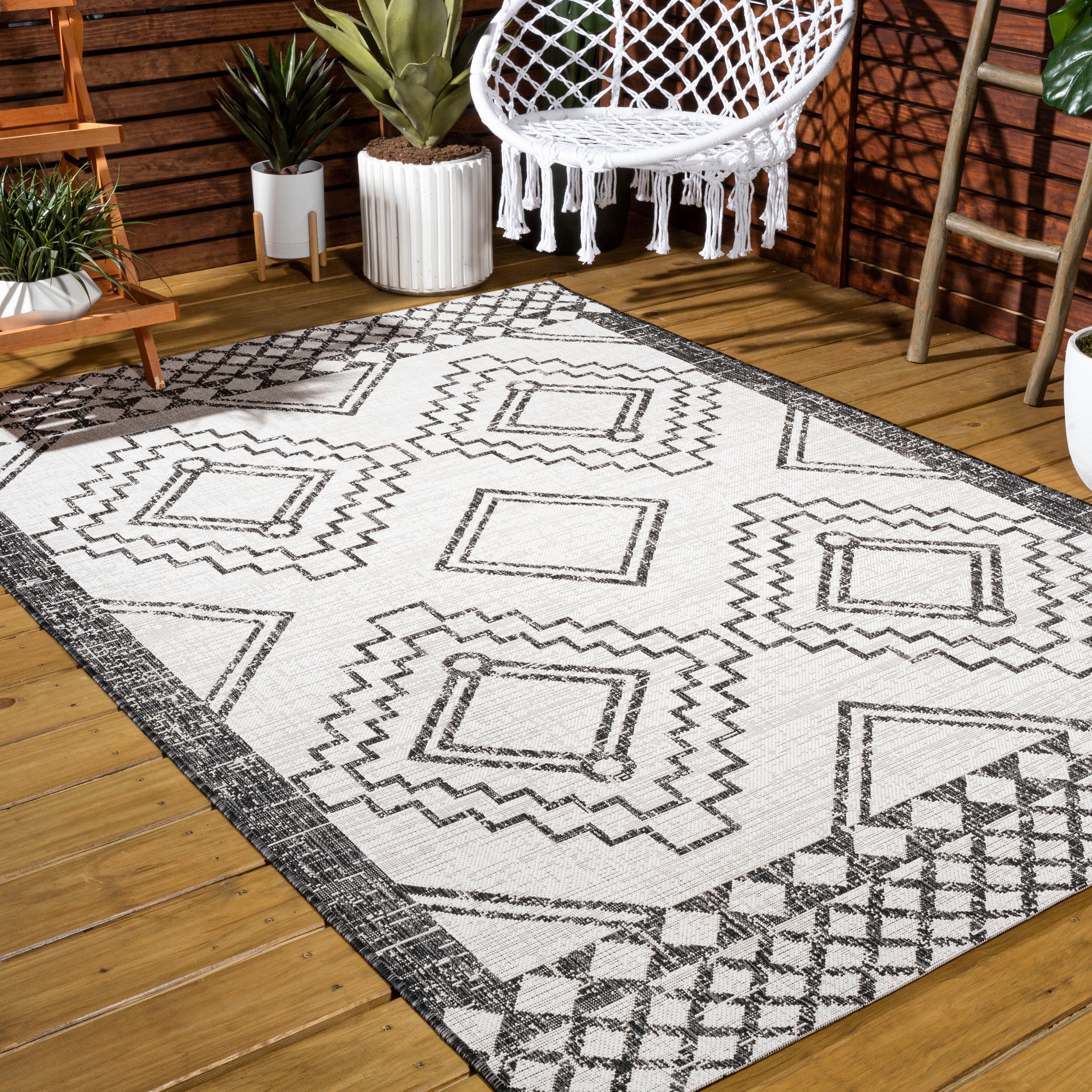 Marokko Diamond Medallion Indoor/Outdoor Area Rug