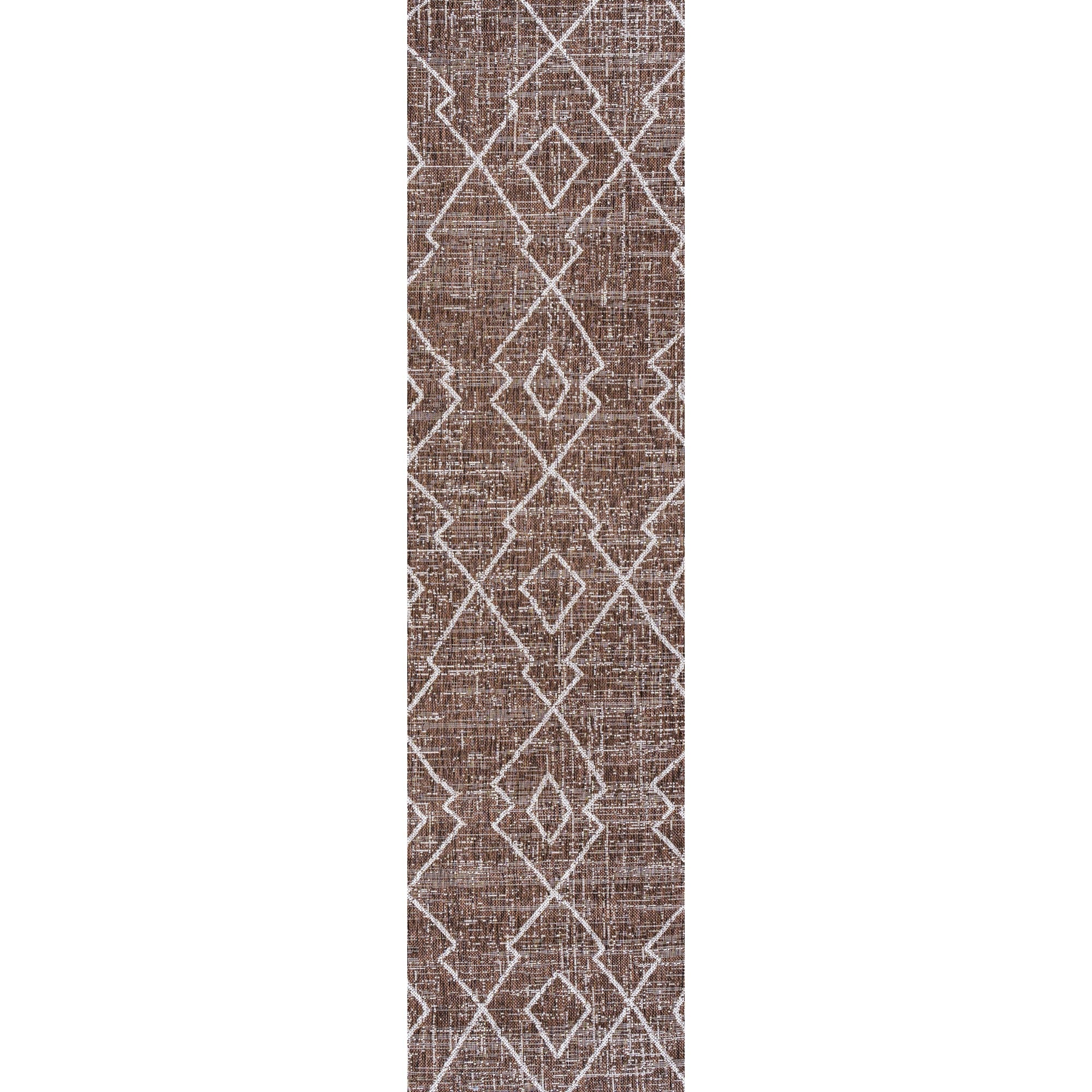 Carwa Tribal Diamond Trellis Indoor/Outdoor Runner Rug