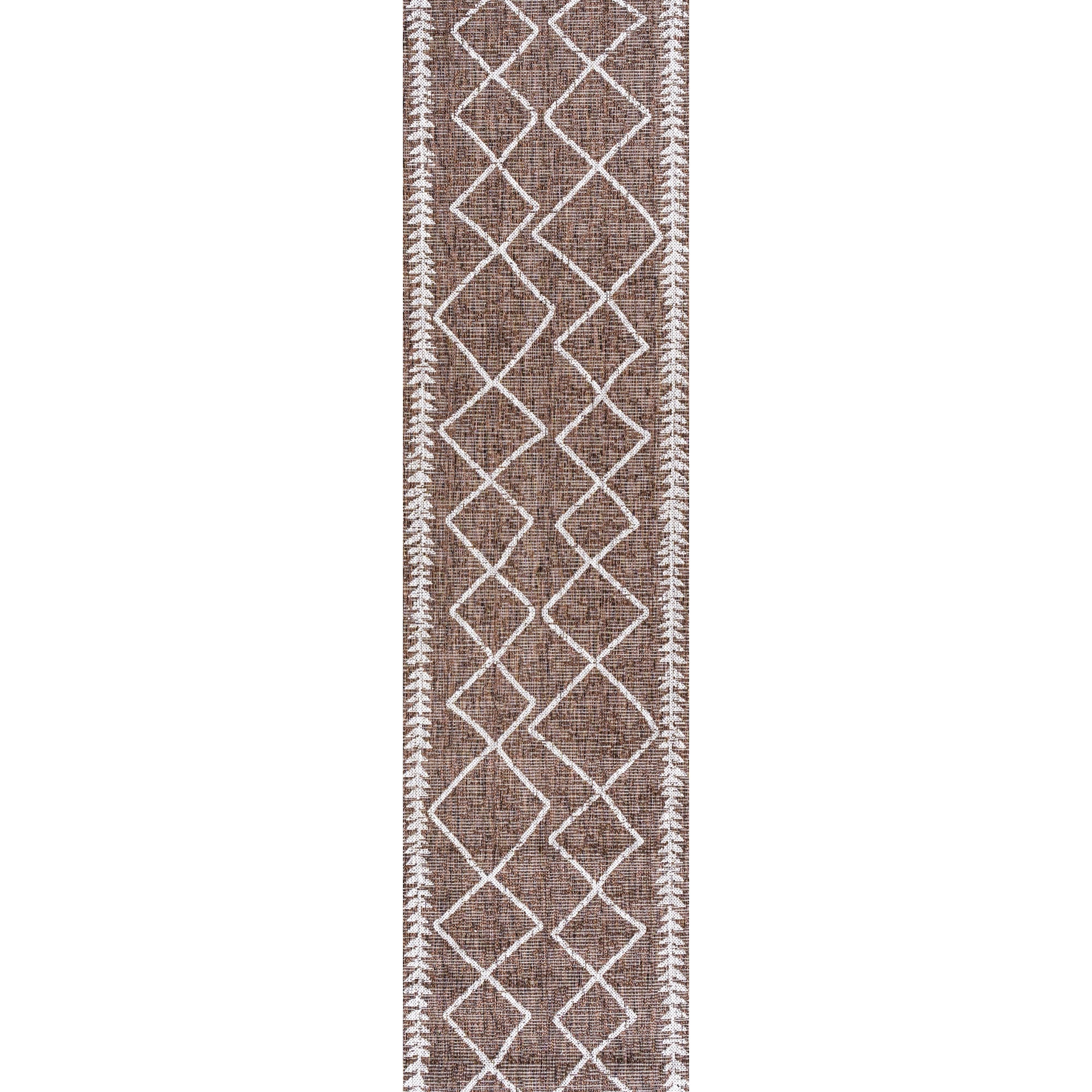 Derya Tribal Diamond Trellis Indoor/Outdoor Runner Rug