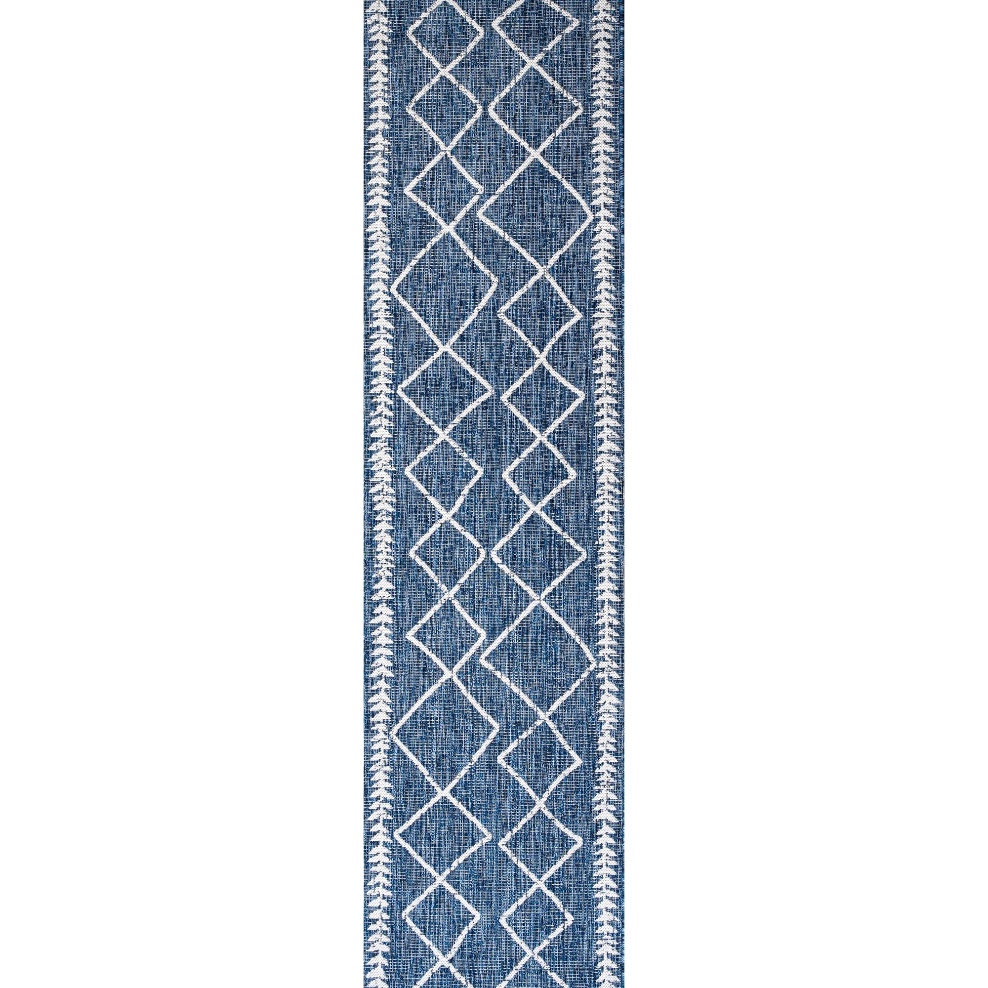 Derya Tribal Diamond Trellis Indoor/Outdoor Runner Rug