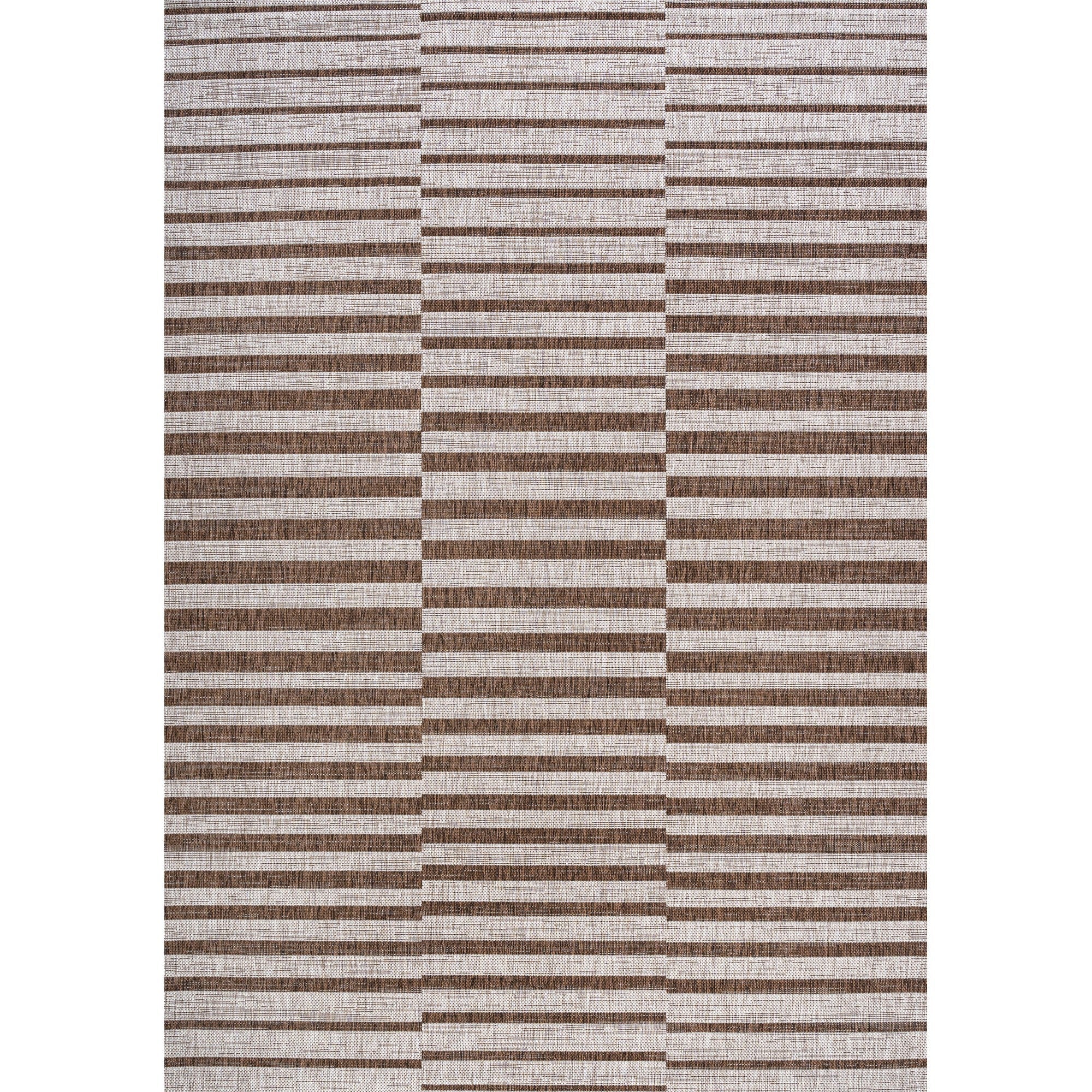 Sukie Modern Offset Stripe Indoor/Outdoor Area Rug