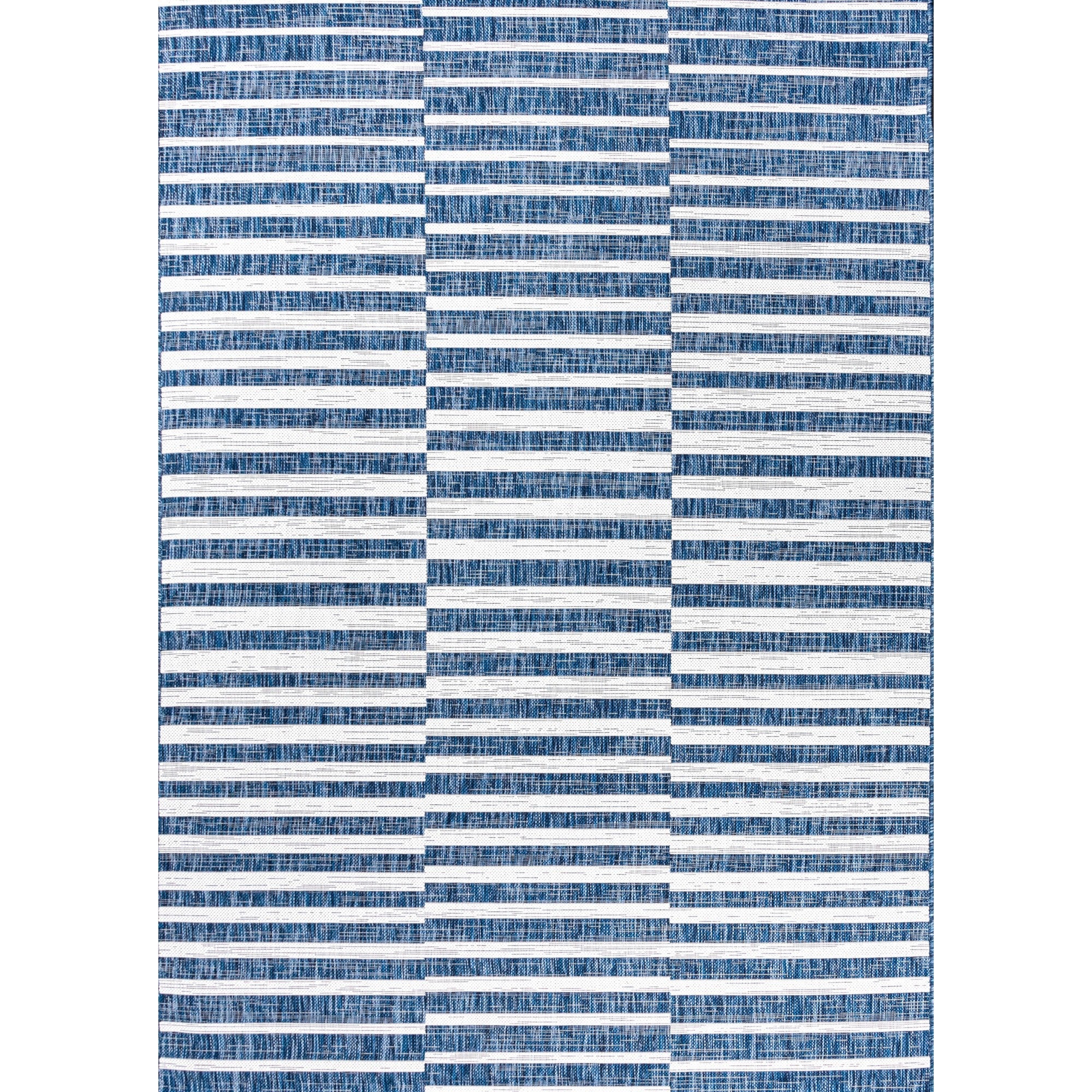 Sukie Modern Offset Bold Stripe Indoor/Outdoor Area Rug