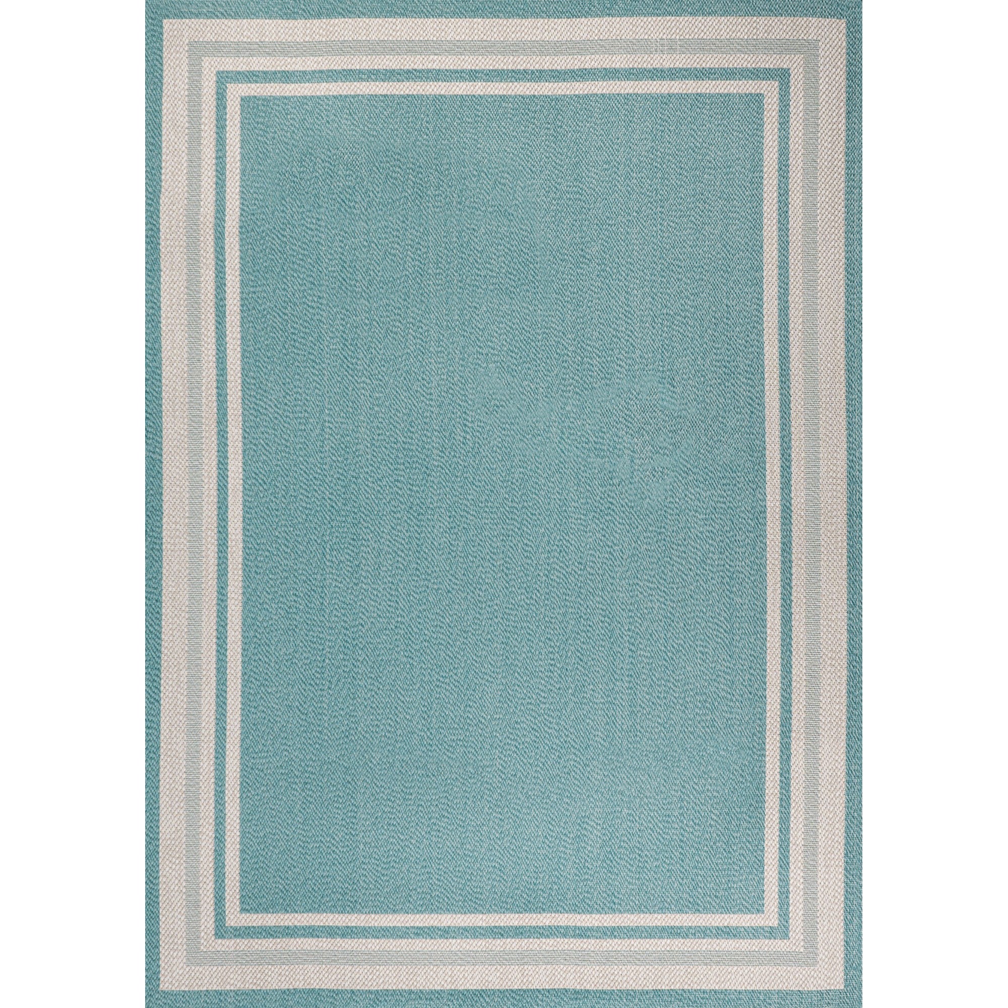 James Modern Simple Border Stripe Indoor/Outdoor Area Rug