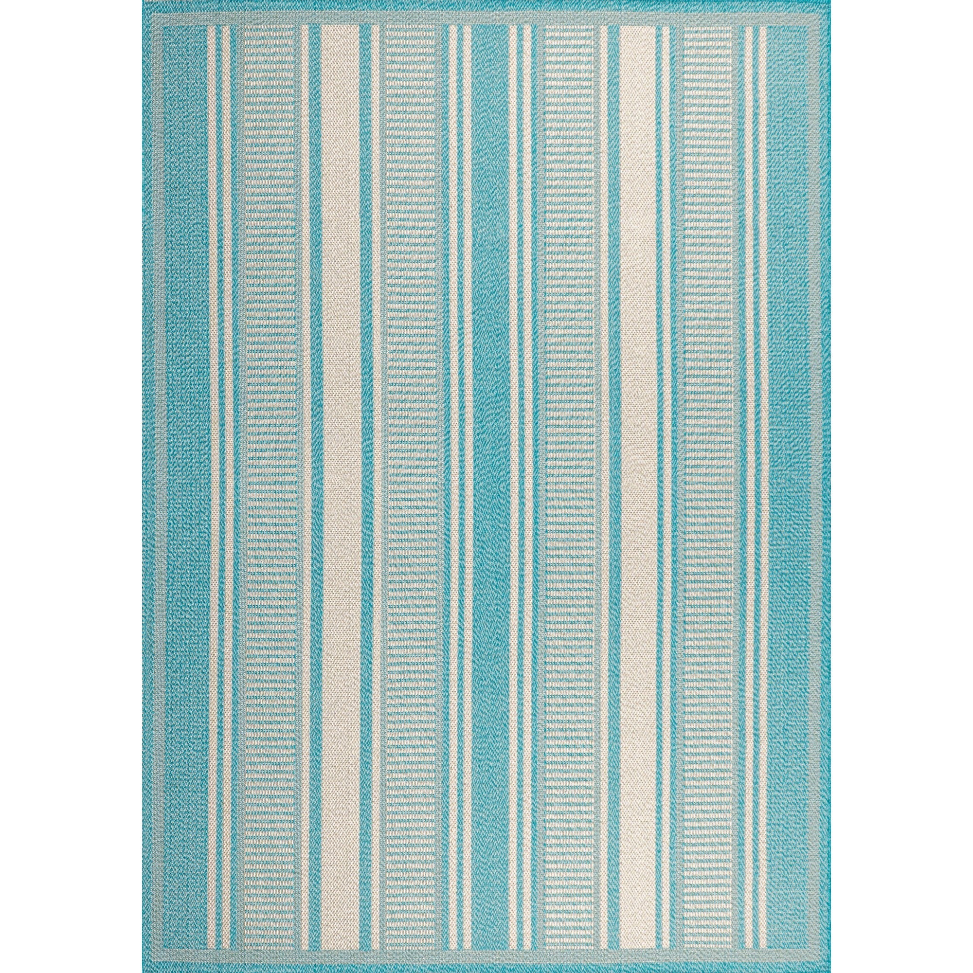 Haynes Simple Modern Double Stripe Indoor/Outdoor Area Rug