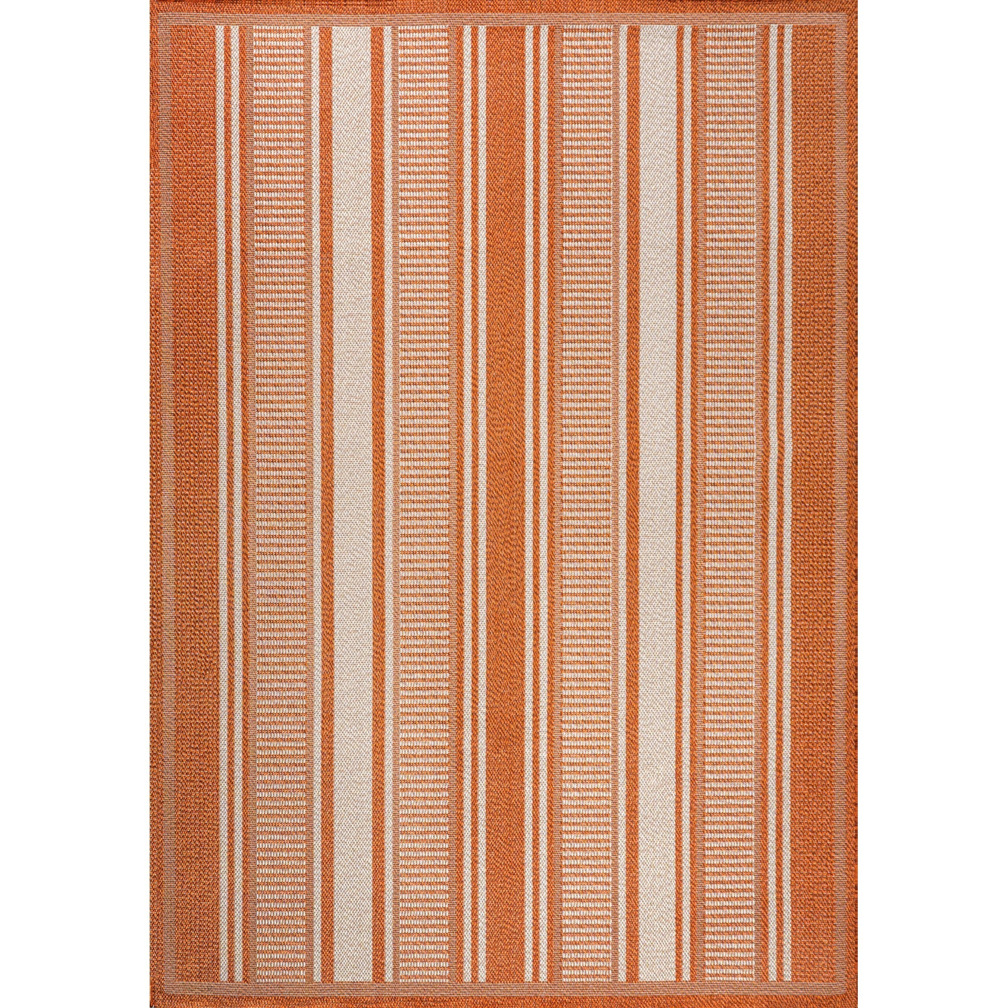 Haynes Simple Modern Double Stripe Indoor/Outdoor Area Rug