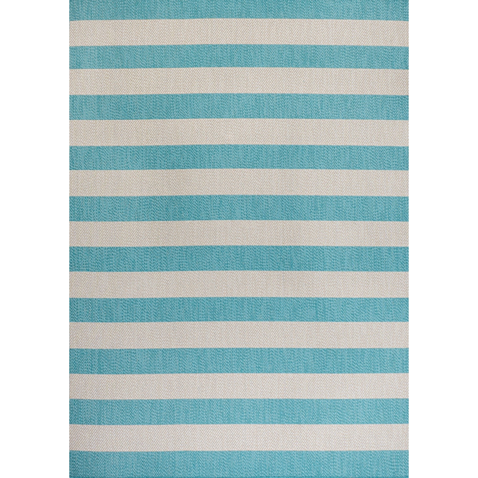 Negril Two-Tone Wide Stripe Indoor/Outdoor Area Rug