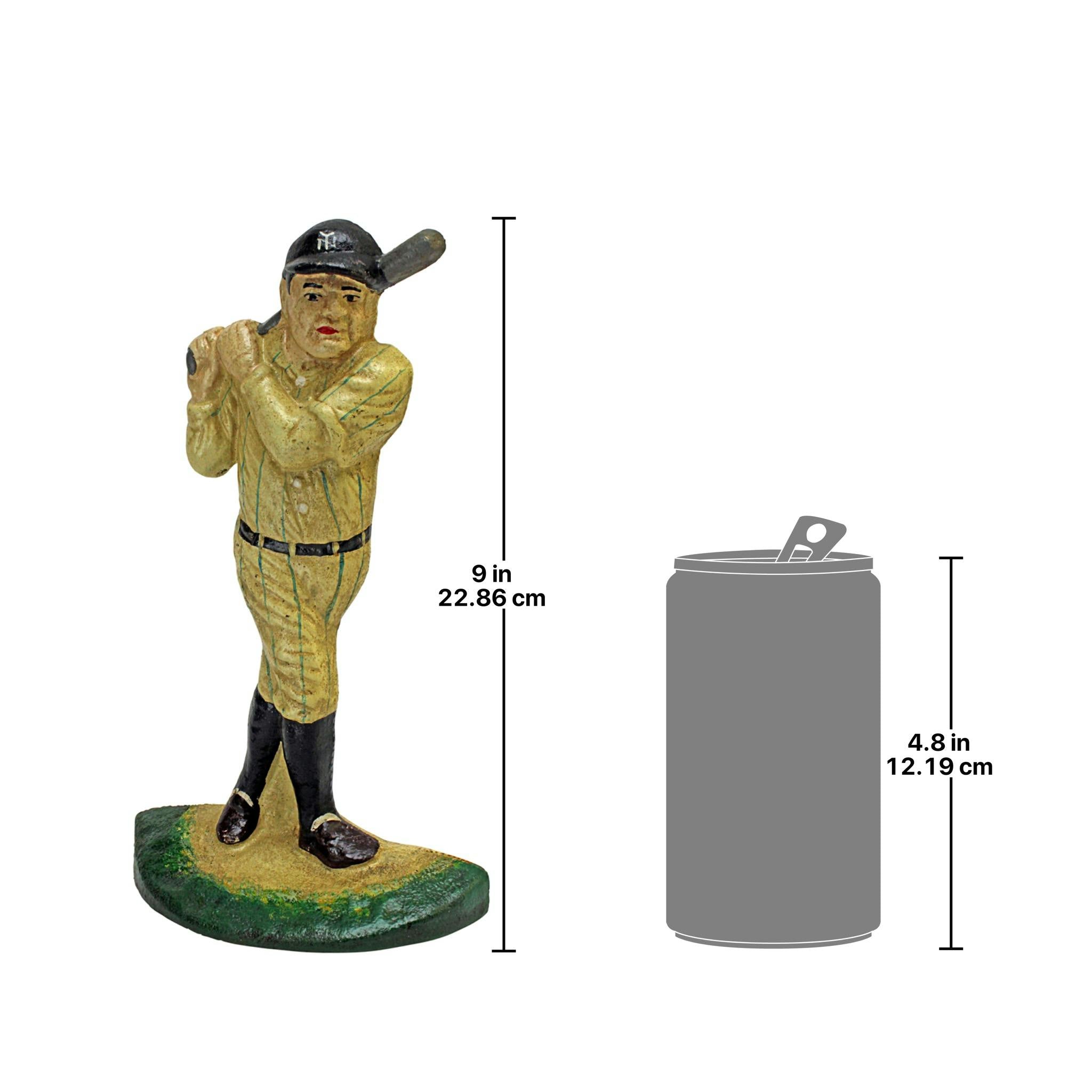 The Greatest Baseball Player Cast Iron Bookend and Sculptural Doorstop