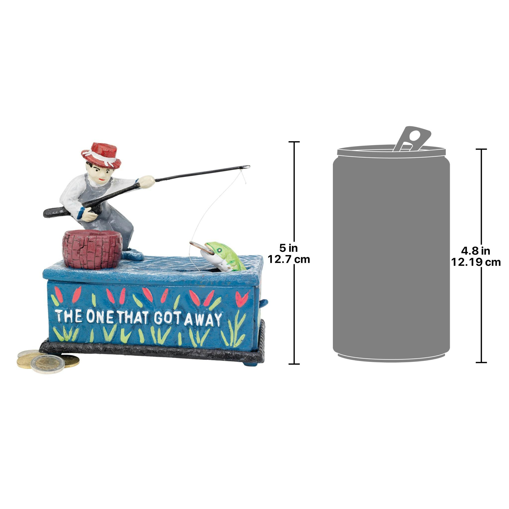 The Fisherman: The One that Got Away Collectors' Die-Cast Iron Mechanical Coin Bank