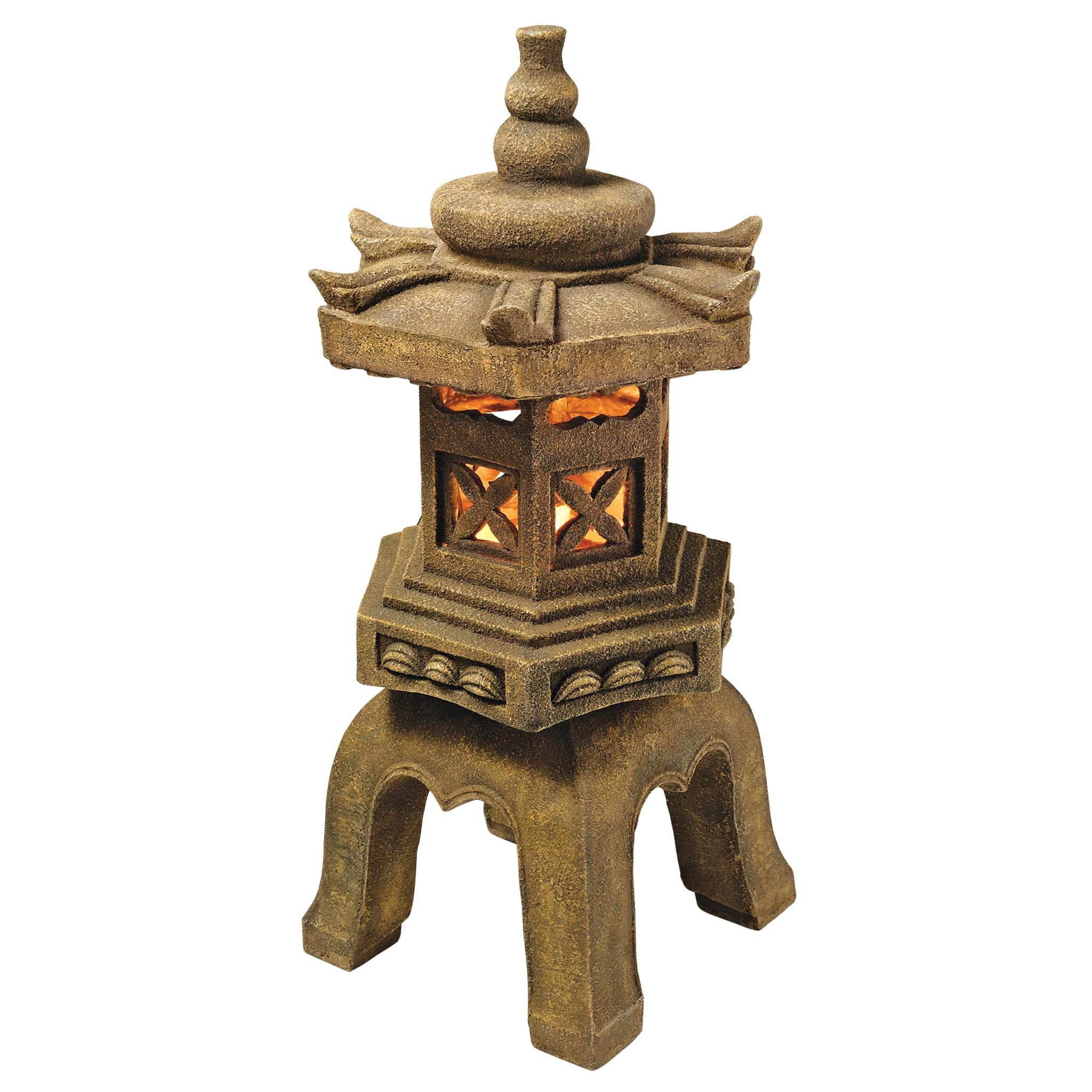 Sacred Pagoda Lantern Illuminated Statue