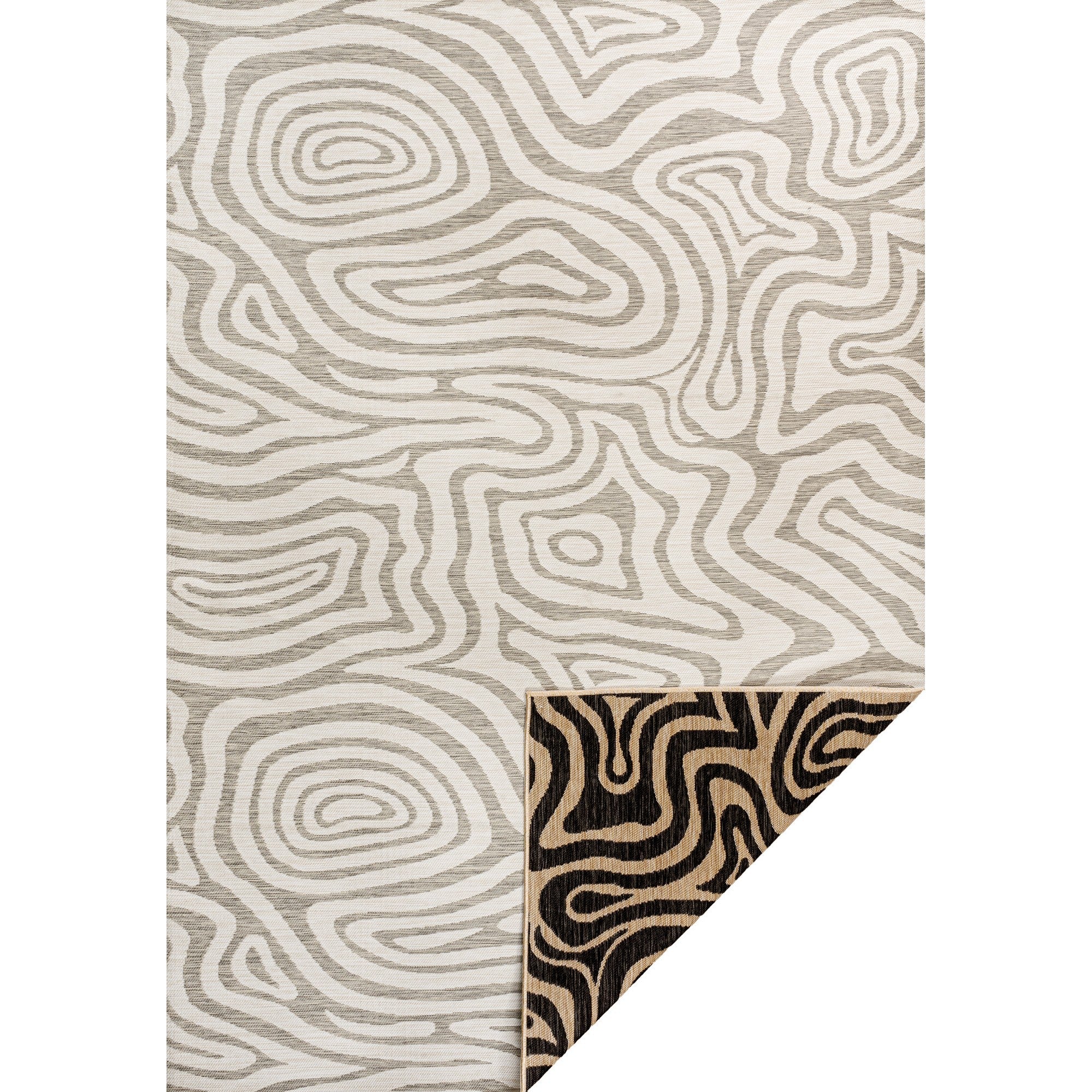 Eryx Modern Bohemian Abstract Organic Reversible Machine-Washable Indoor/Outdoor Area Rug