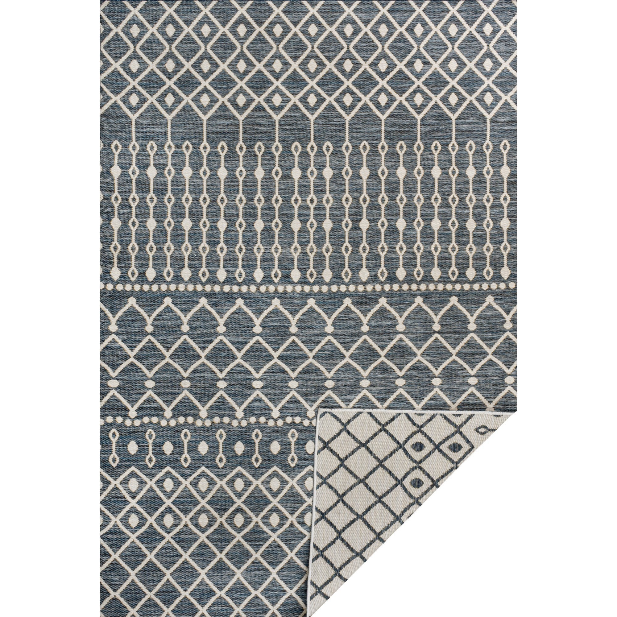 Zana Modern Geometric Moroccan Reversible Machine-Washable Indoor/Outdoor Area Rug