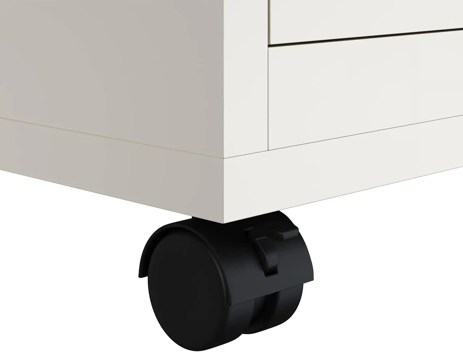 White 2-Drawer Filing Cabinet with Lock