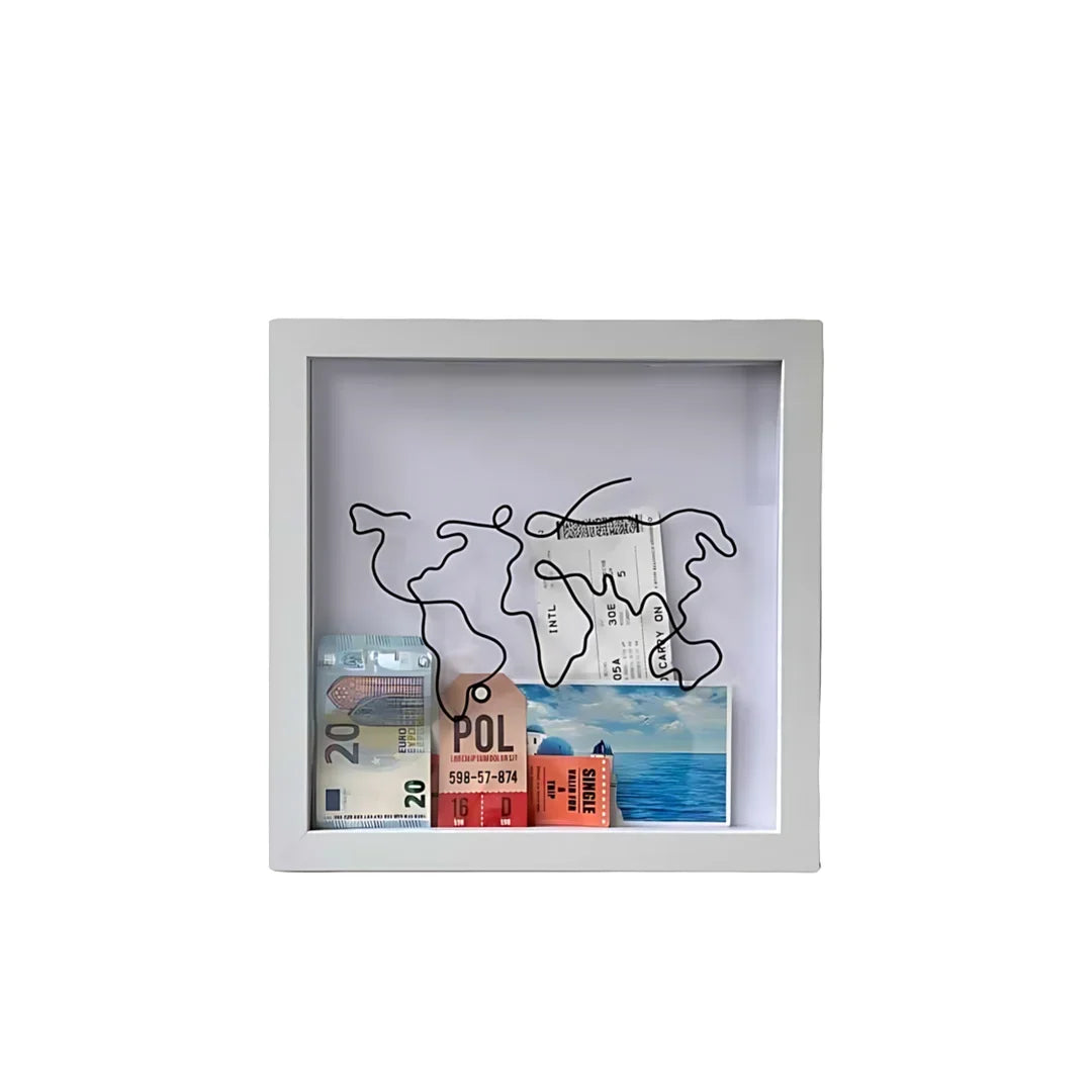 2PCS Adventure Archive Map & Ticket Shadow Boxes
