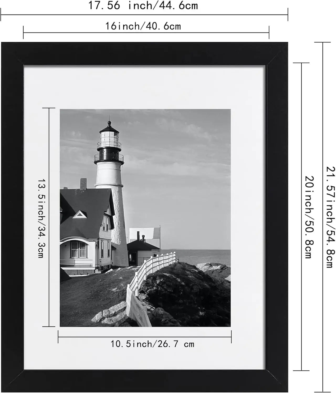 16x20 Picture Frame 3 Pack, Black, with Mat for 11x14