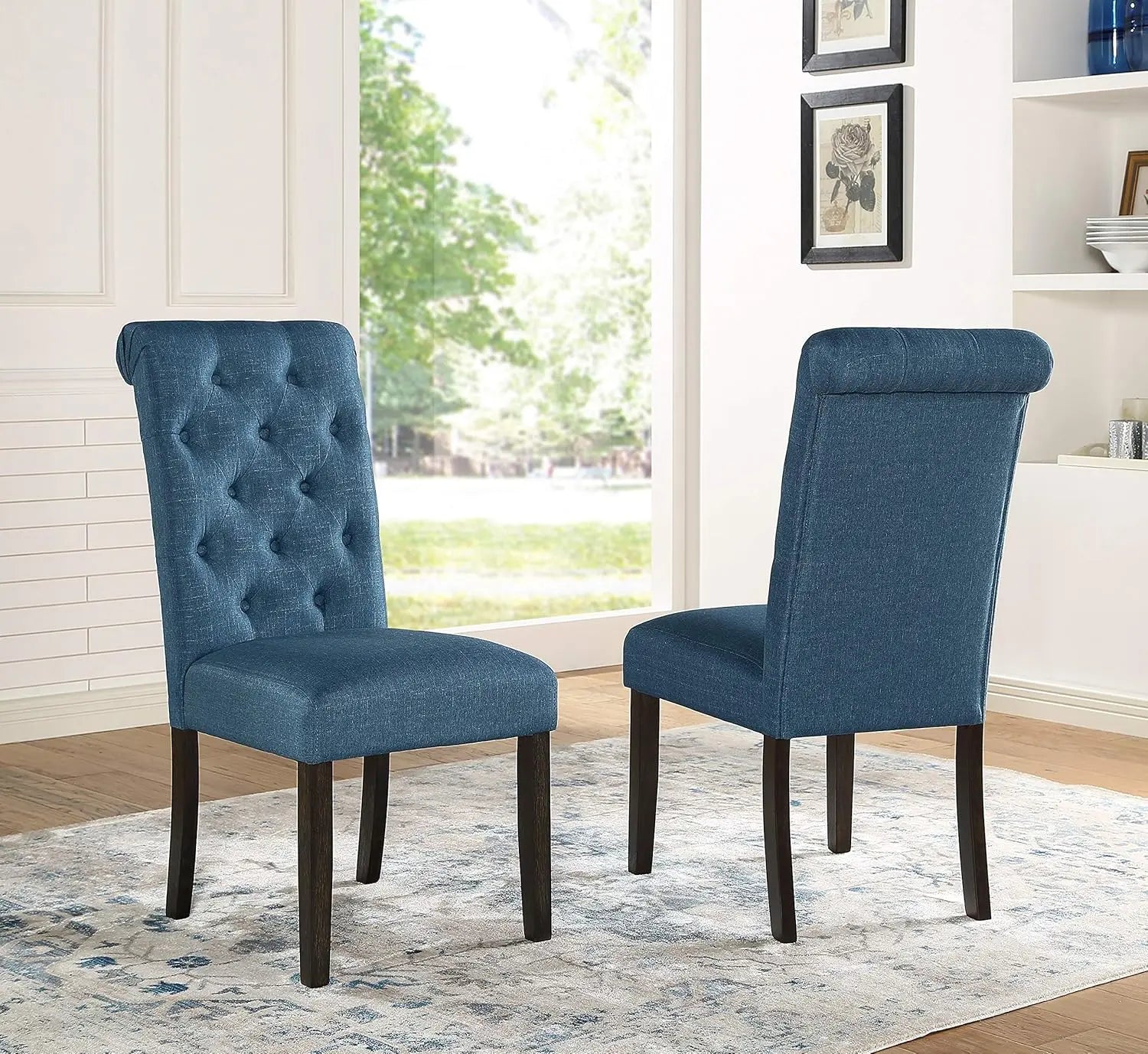 Urban Style Dark Washed Wood Dining Set