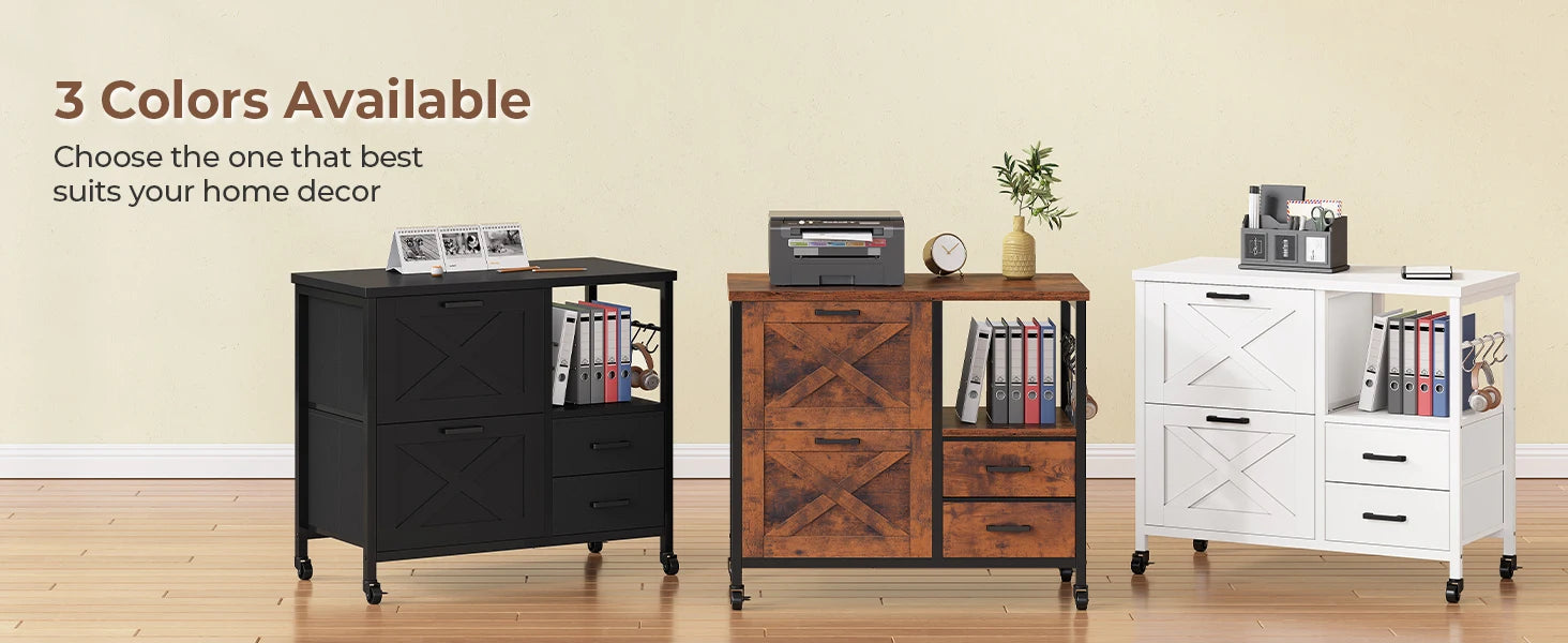 4-Drawer File Cabinet with Storage