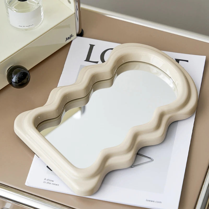 Mini Wavy Decorative Standing Mirror