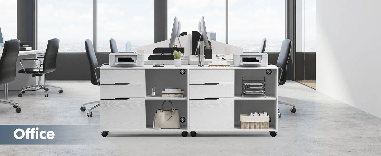 3-Drawer Rolling Filing Cabinet