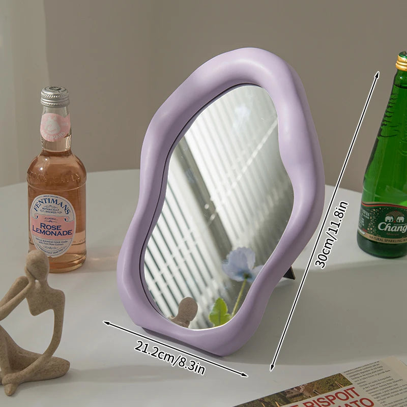 Mini Wavy Decorative Standing Mirror