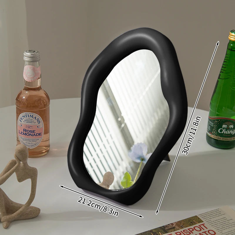 Mini Wavy Decorative Standing Mirror