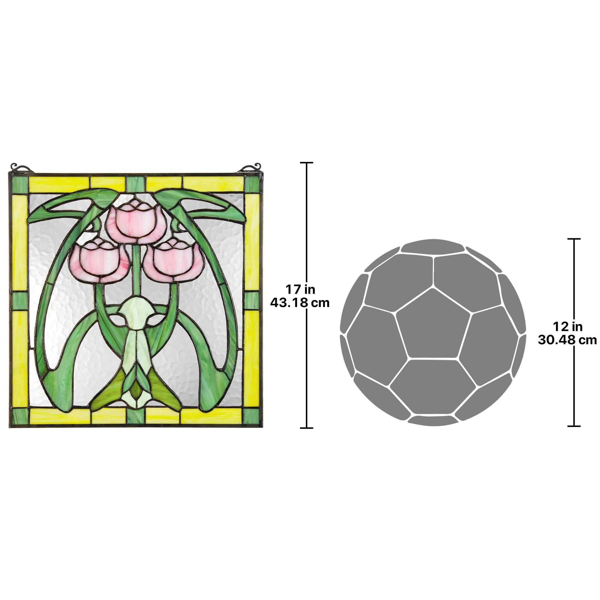 Glasgow Basket Tiffany-Style Stained Glass Window