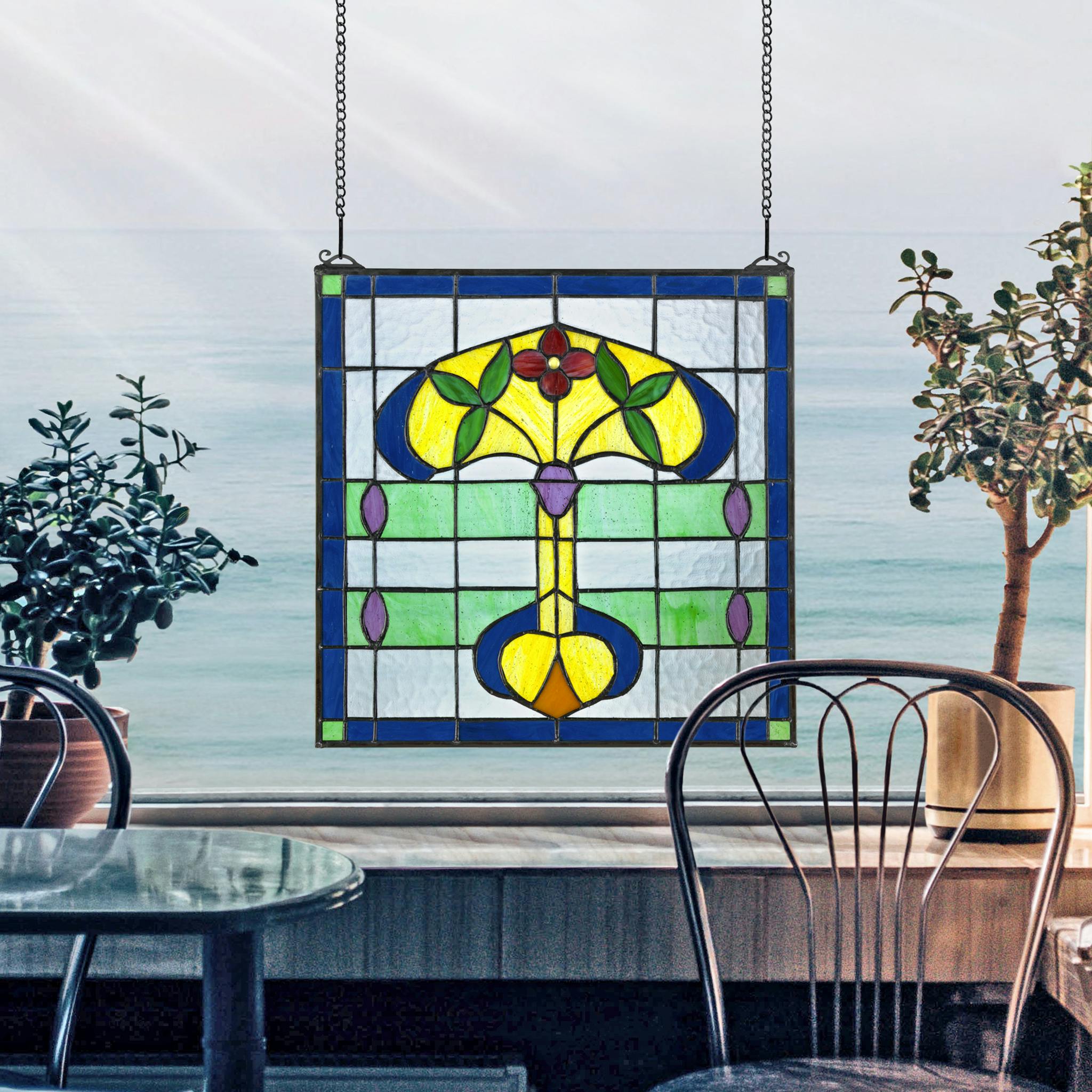 Horta Tiffany-Style Stained Glass Window