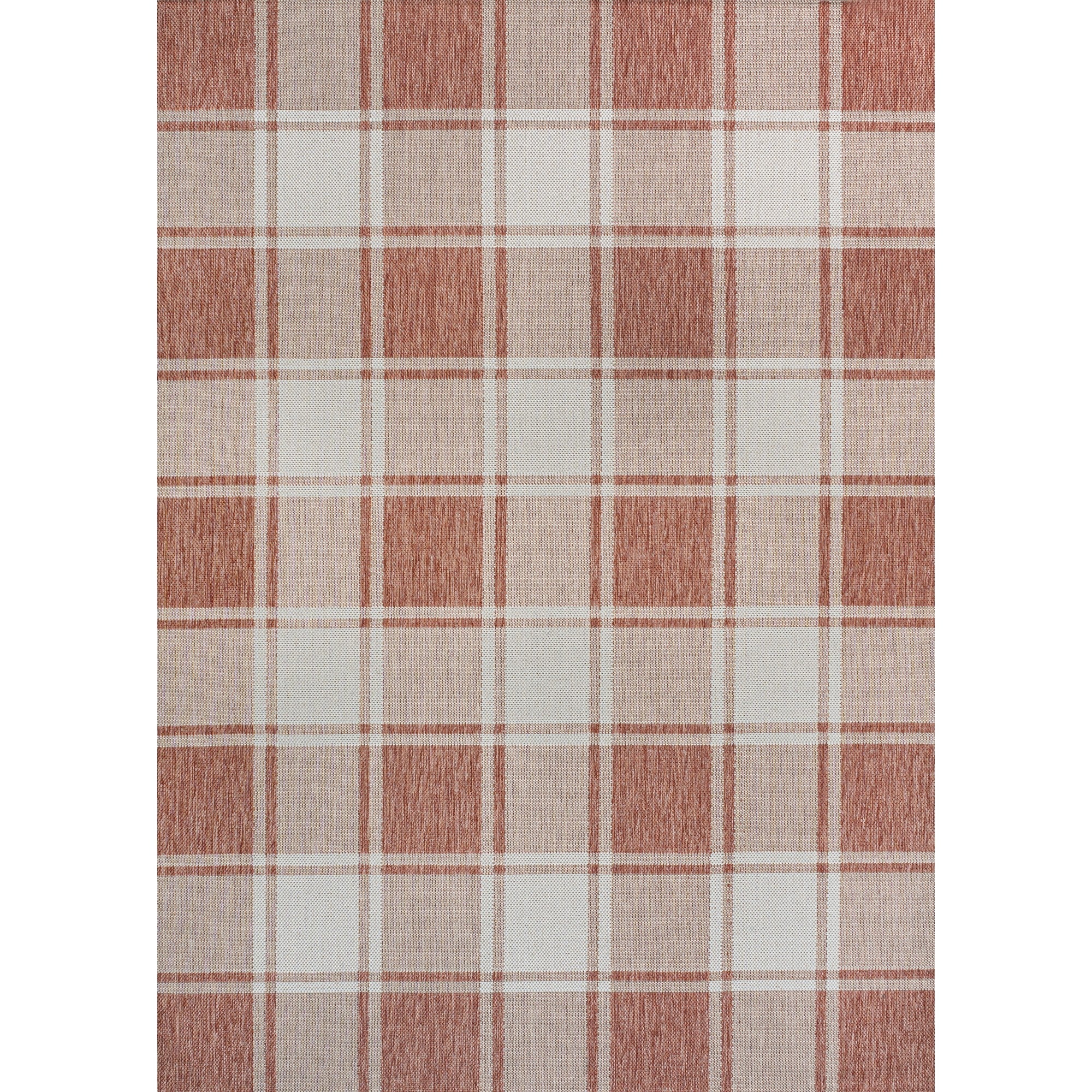 Sabine Traditional Farmhouse Bold Gingham Indoor/Outdoor Area Rug