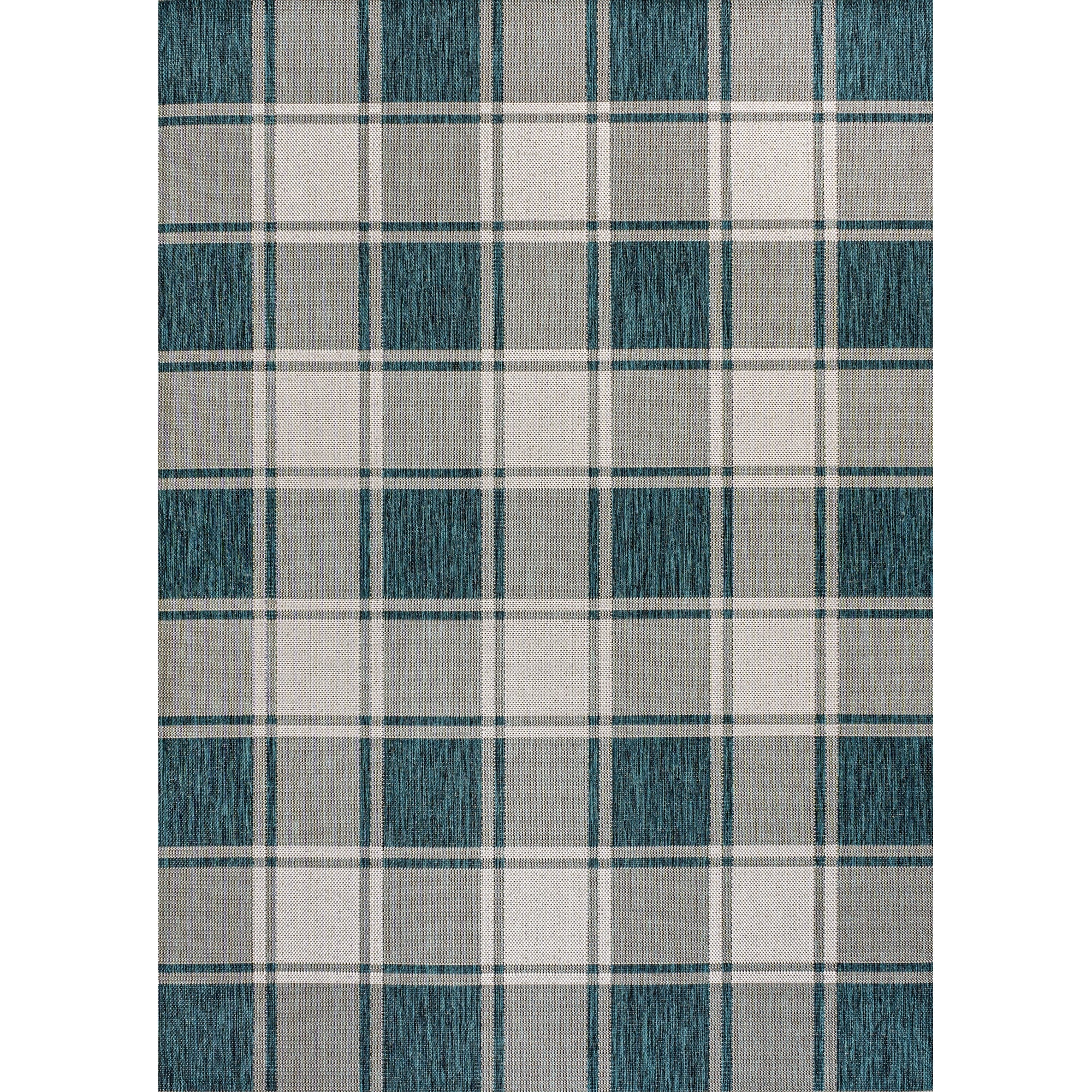 Sabine Traditional Farmhouse Bold Gingham Indoor/Outdoor Area Rug